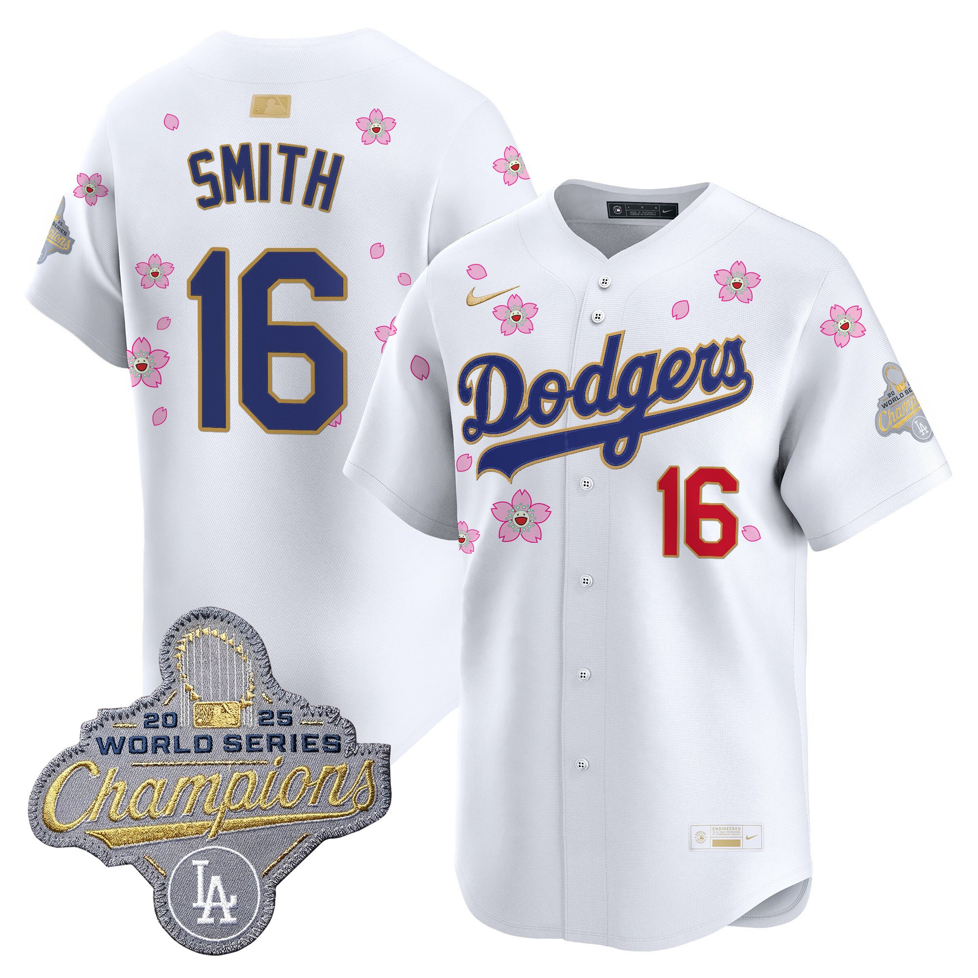 Men's Los Angeles Dodgers "Tokyo Series x Gold Collection" Vapor Premier Limited Jersey - All Stitched - Image 35
