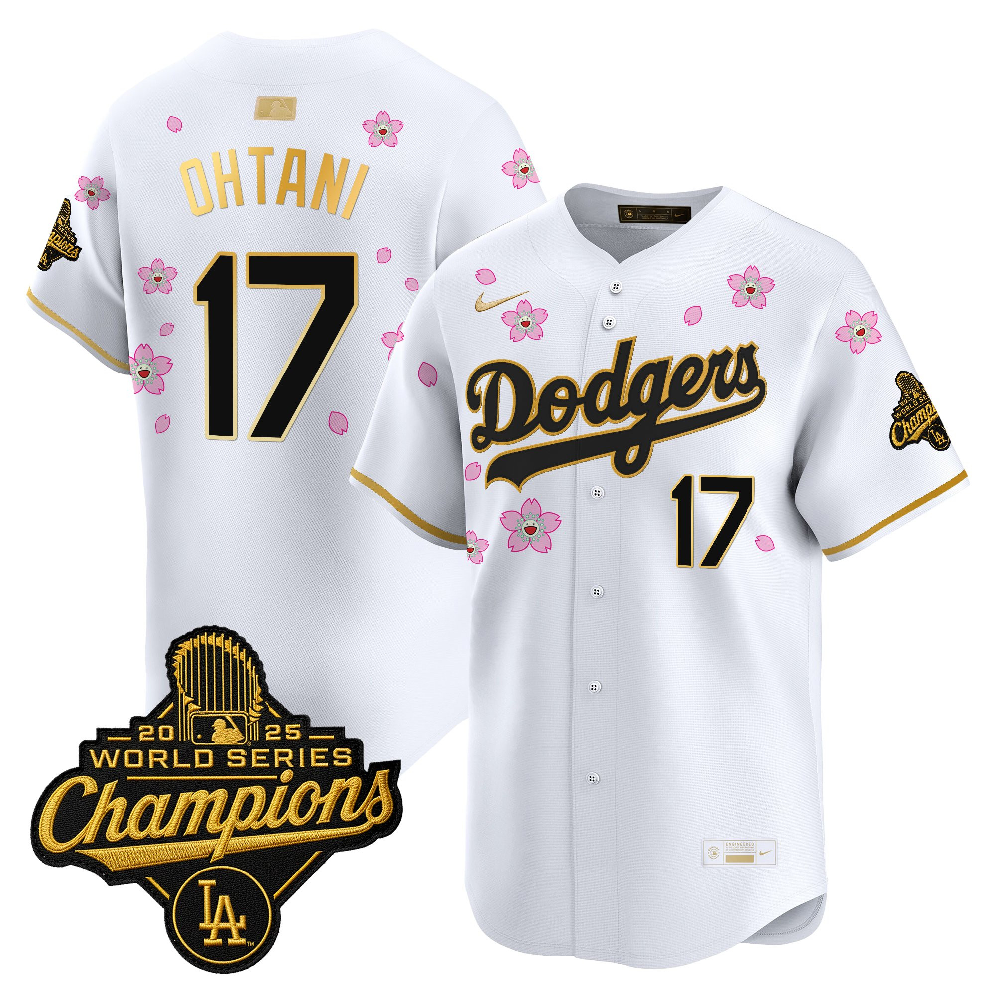 Men's Los Angeles Dodgers "Tokyo Series x Gold Collection" Vapor Premier Limited Jersey - All Stitched - Image 14