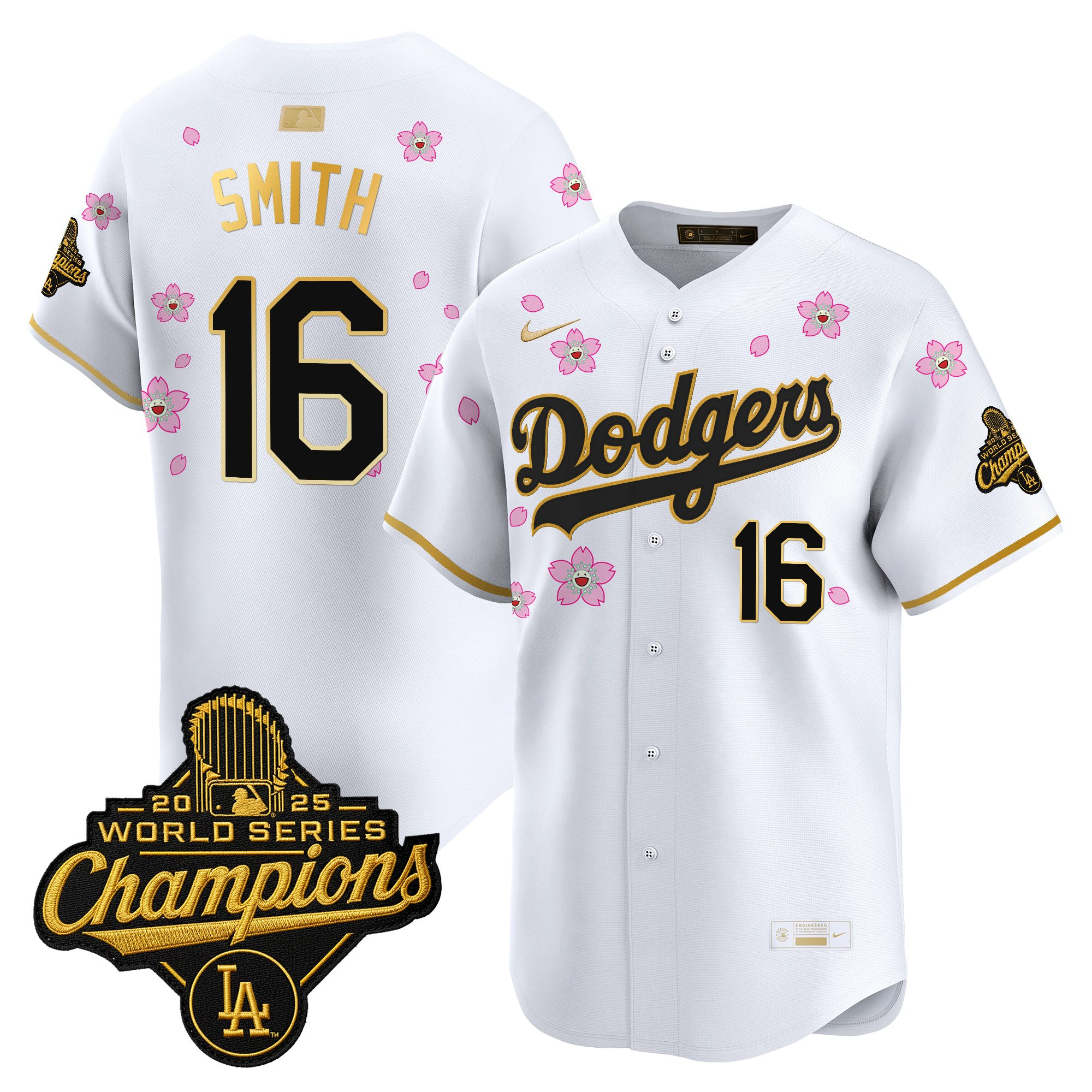 Men's Los Angeles Dodgers "Tokyo Series x Gold Collection" Vapor Premier Limited Jersey - All Stitched - Image 22