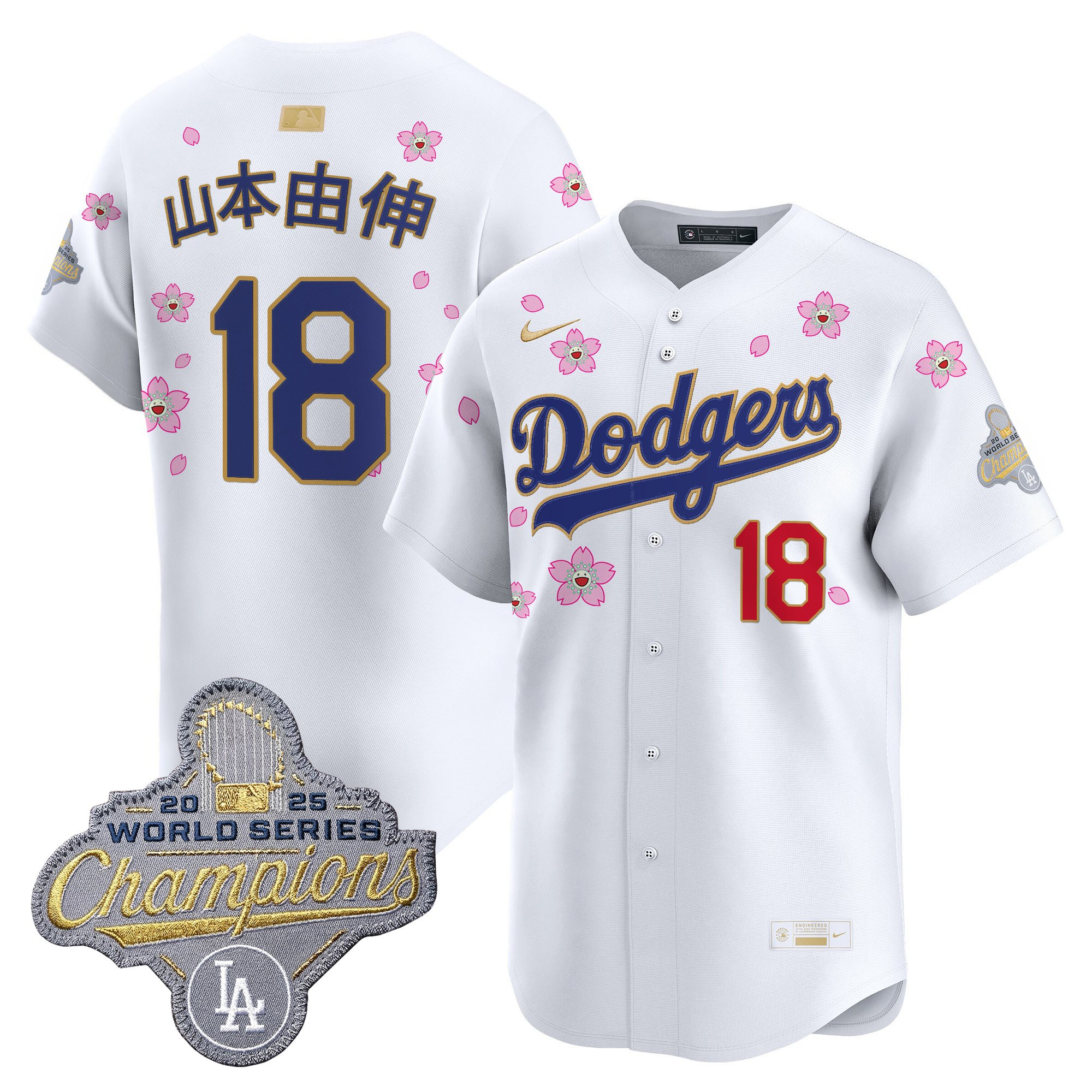 Men's Los Angeles Dodgers "Tokyo Series x Gold Collection" Vapor Premier Limited Jersey - All Stitched - Image 37