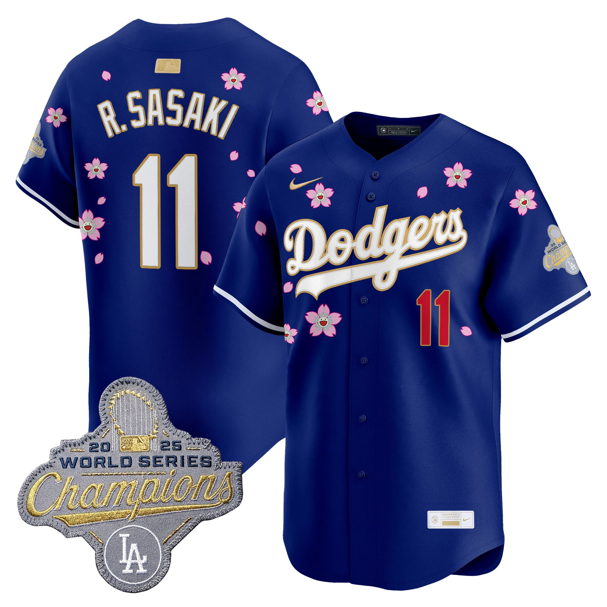 Men's Los Angeles Dodgers "Tokyo Series x Gold Collection" Vapor Premier Limited Jersey - All Stitched - Image 42