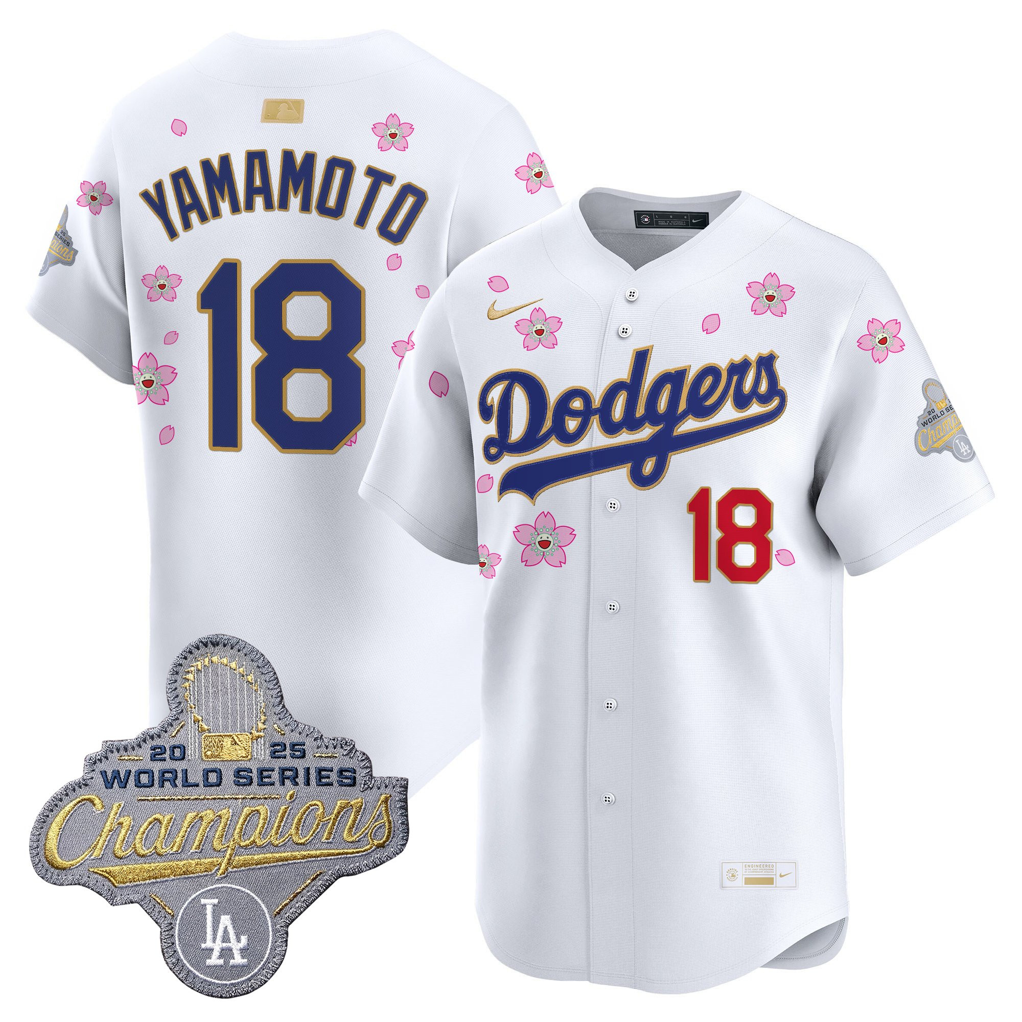 Men's Los Angeles Dodgers "Tokyo Series x Gold Collection" Vapor Premier Limited Jersey - All Stitched - Image 28