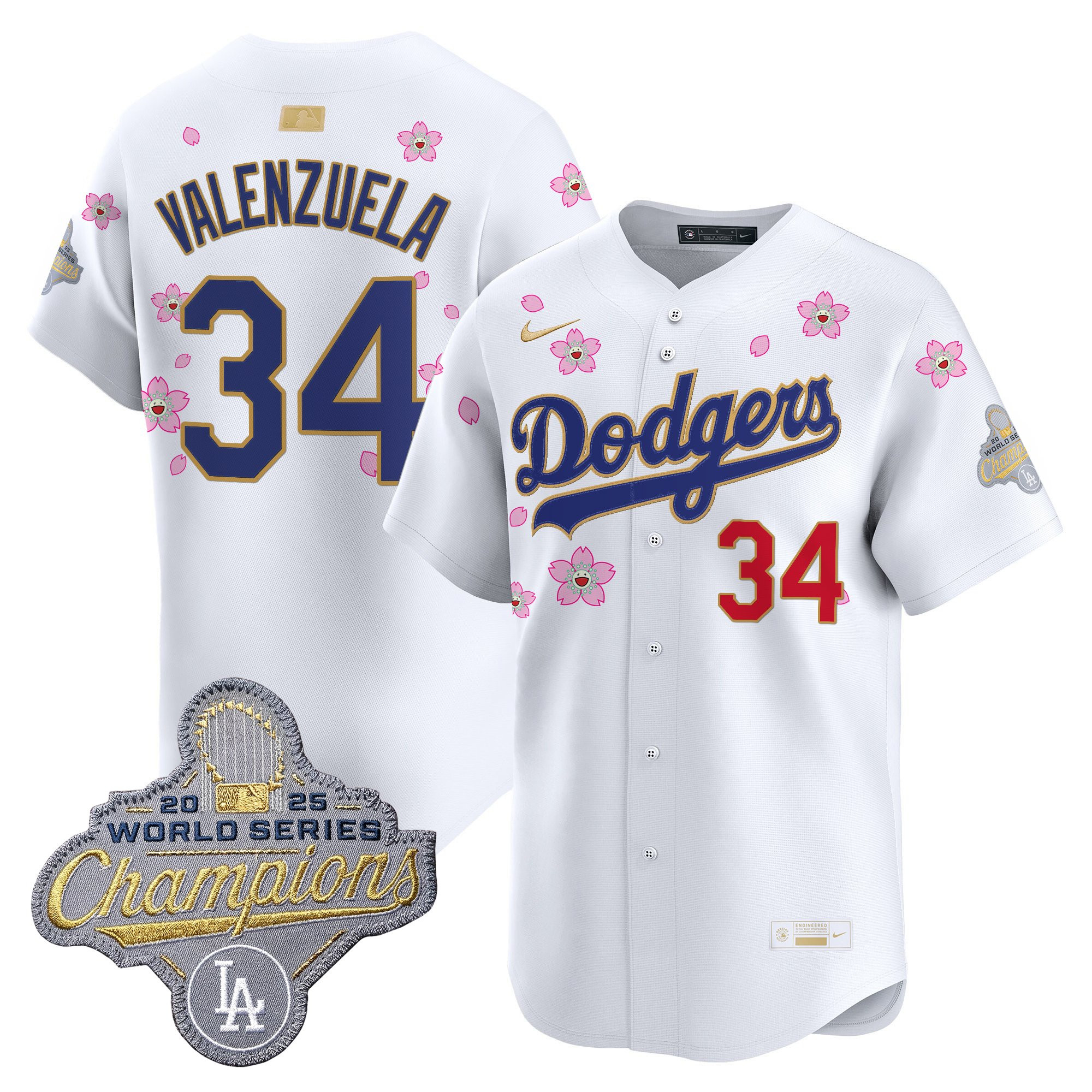 Men's Los Angeles Dodgers "Tokyo Series x Gold Collection" Vapor Premier Limited Jersey - All Stitched - Image 30