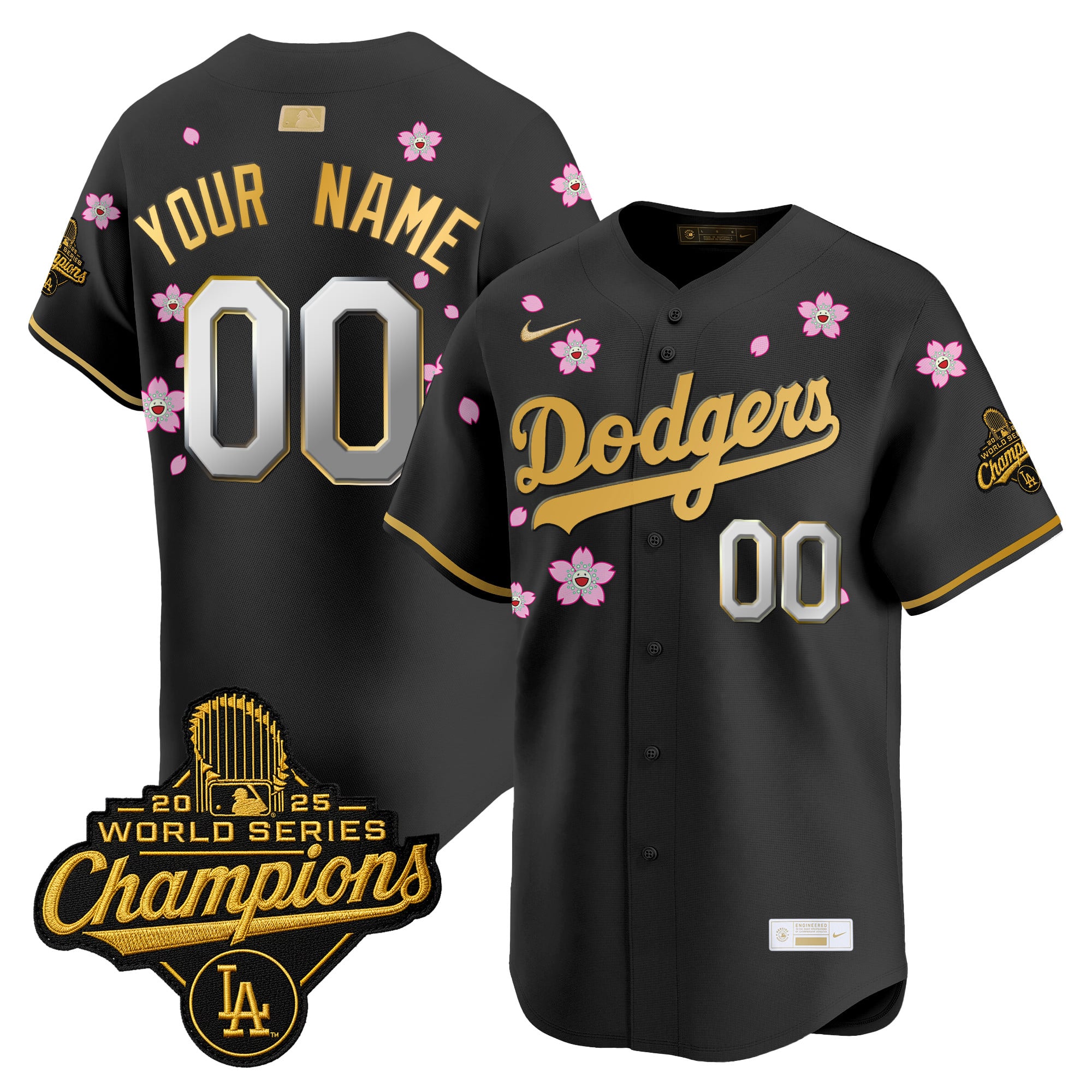 Los Angeles Dodgers "Tokyo Series x Gold Collection" Vapor Premier Limited Custom Jersey - All Stitched