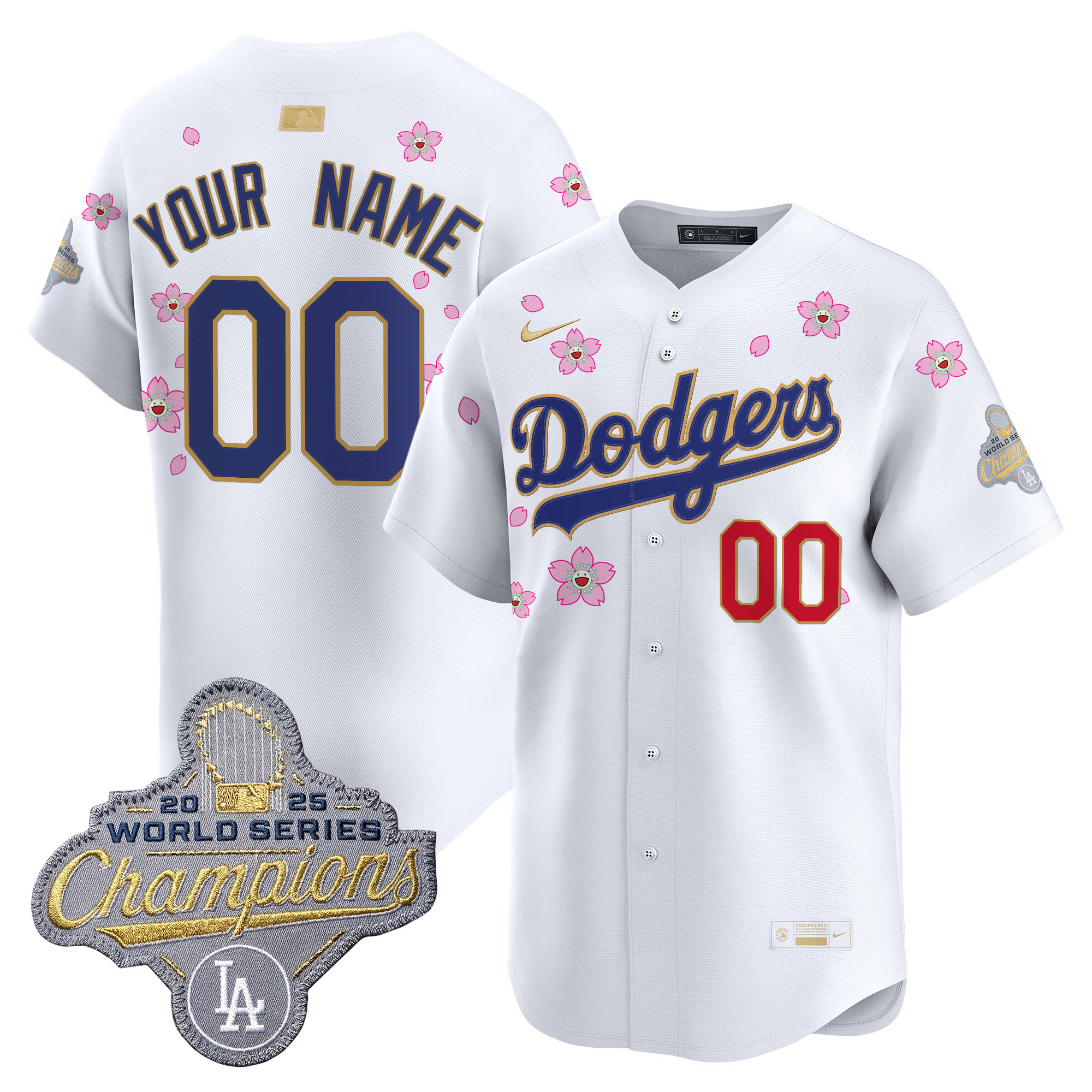 Los Angeles Dodgers "Tokyo Series x Gold Collection" Vapor Premier Limited Custom Jersey - All Stitched - Image 3