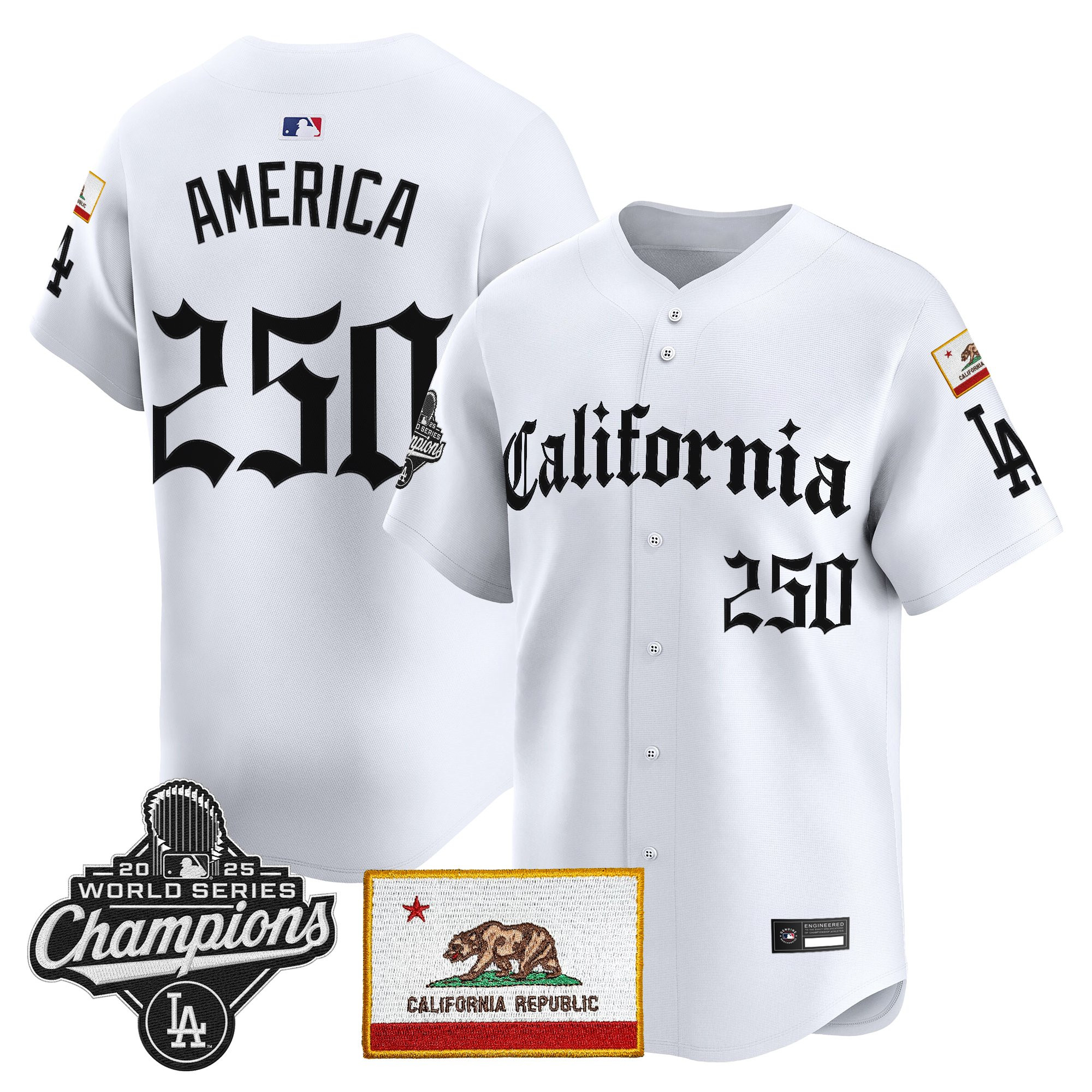 Men's Los Angeles Dodgers "California Gothic Edition" Vapor Premier Limited Jersey - All Stitched - Image 50