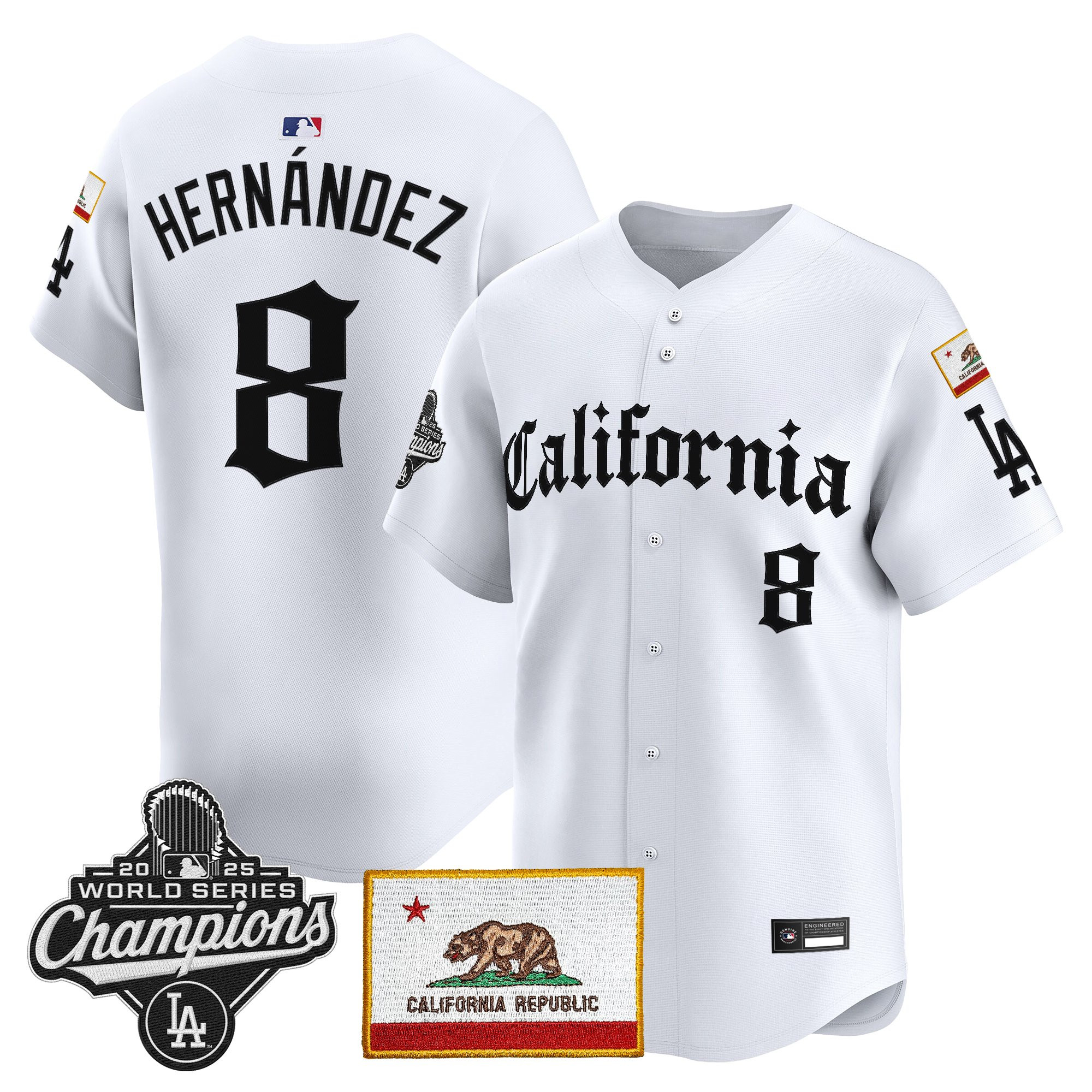 Men's Los Angeles Dodgers "California Gothic Edition" Vapor Premier Limited Jersey - All Stitched - Image 56