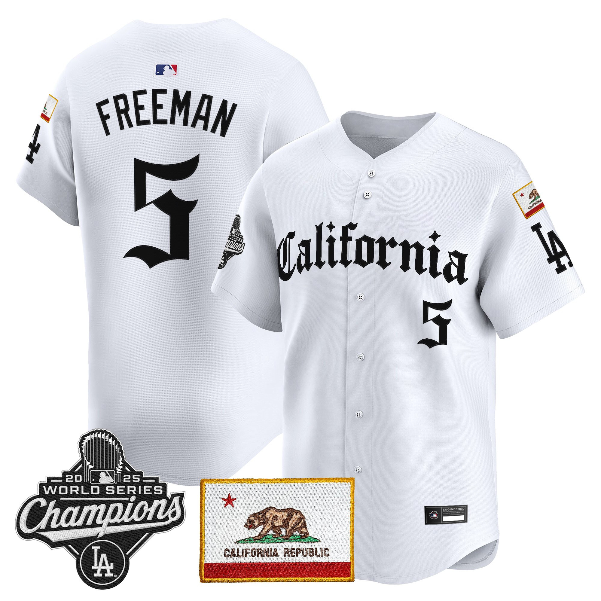 Men's Los Angeles Dodgers "California Gothic Edition" Vapor Premier Limited Jersey - All Stitched - Image 55