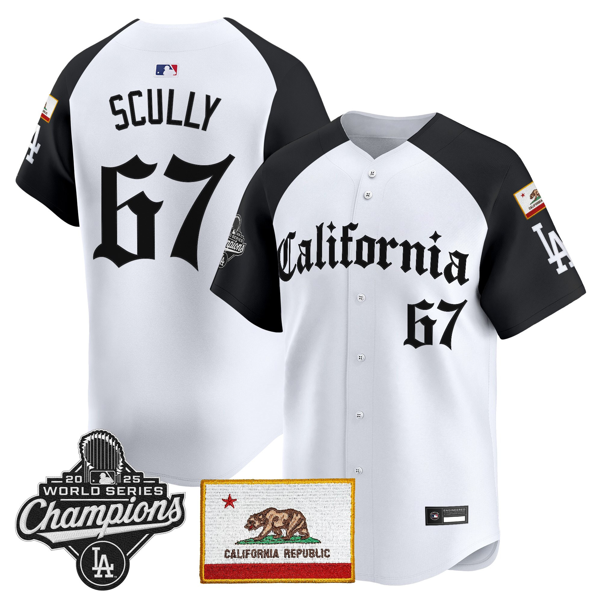 Men's Los Angeles Dodgers "California Gothic Edition" Vapor Premier Limited Jersey - All Stitched - Image 23