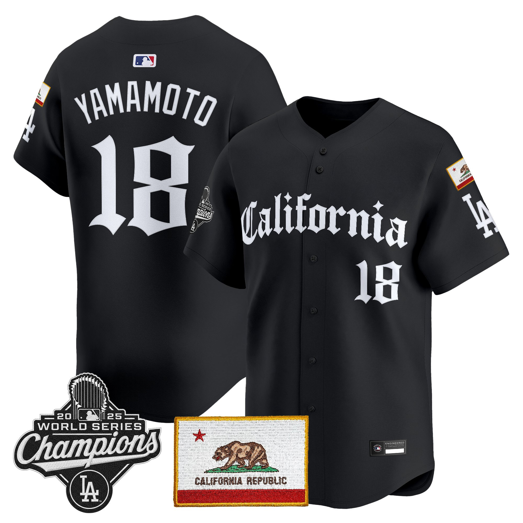 Men's Los Angeles Dodgers "California Gothic Edition" Vapor Premier Limited Jersey - All Stitched - Image 4