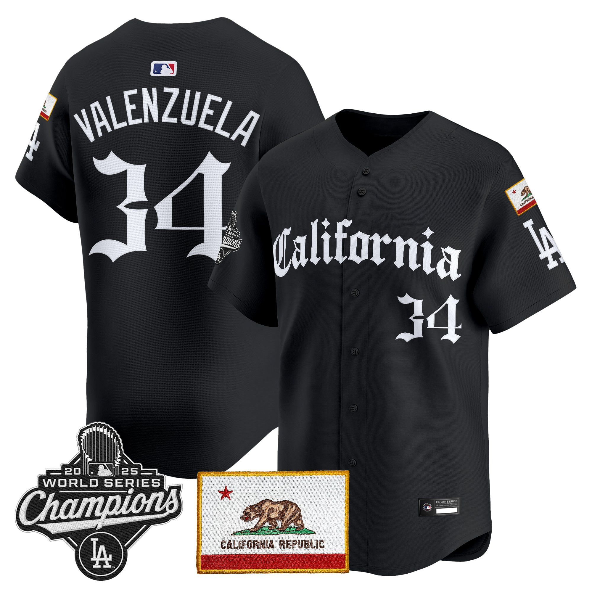 Men's Los Angeles Dodgers "California Gothic Edition" Vapor Premier Limited Jersey - All Stitched - Image 6