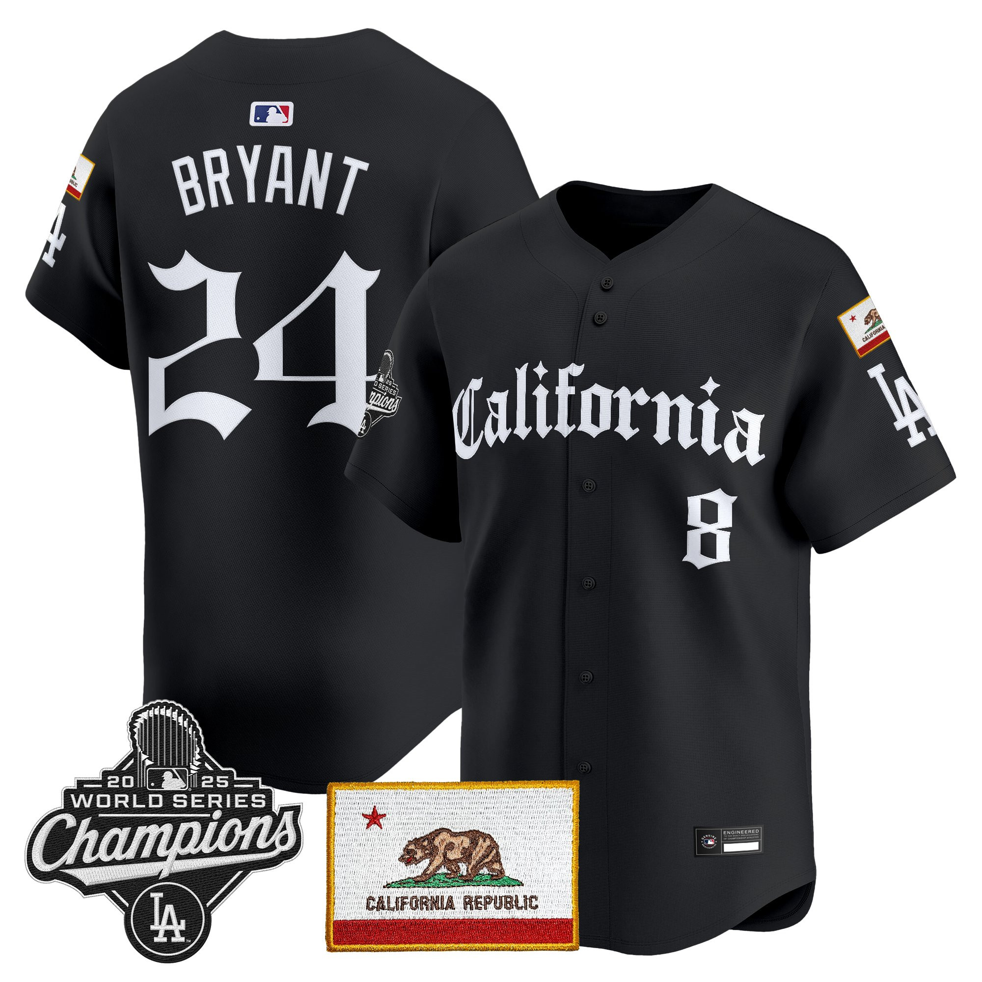 Men's Los Angeles Dodgers "California Gothic Edition" Vapor Premier Limited Jersey - All Stitched - Image 10