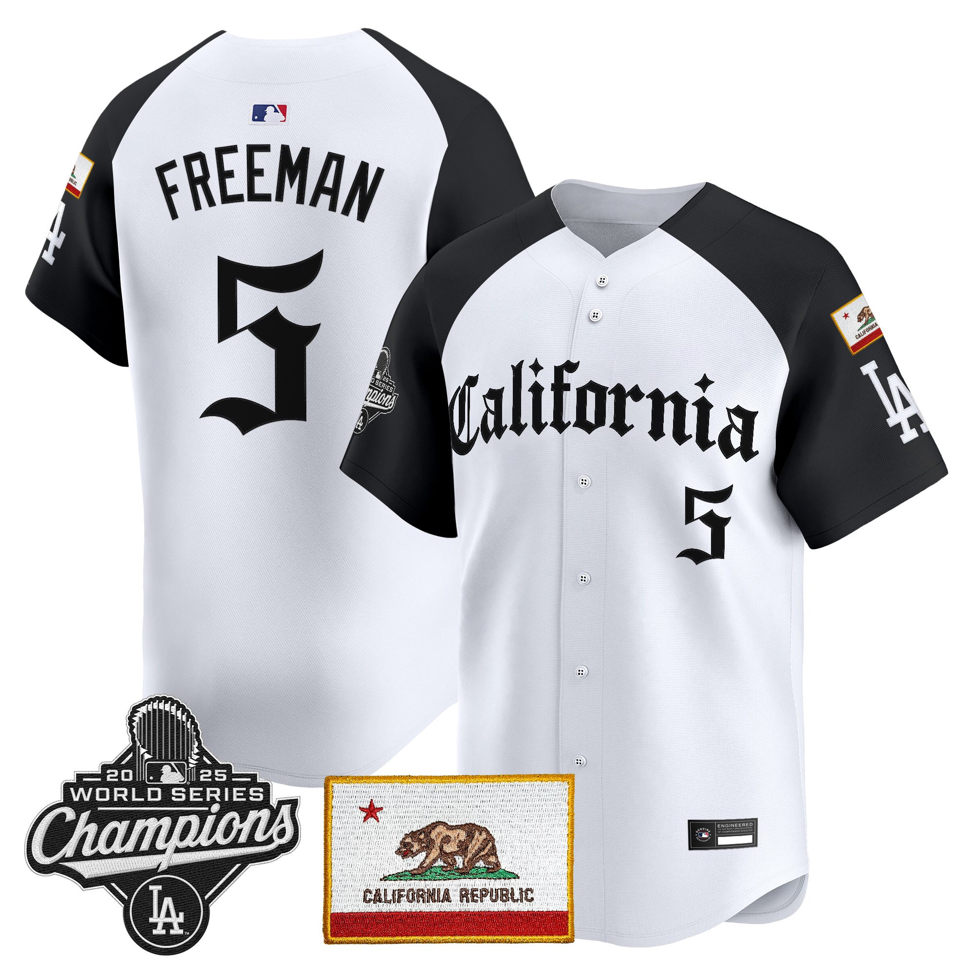 Men's Los Angeles Dodgers "California Gothic Edition" Vapor Premier Limited Jersey - All Stitched - Image 19