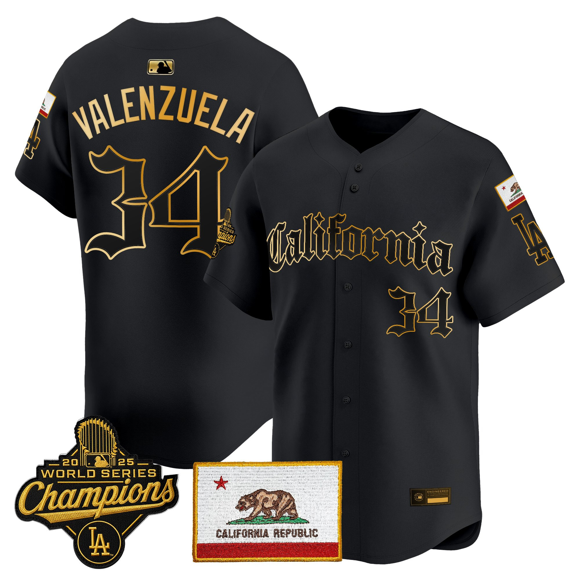 Men's Los Angeles Dodgers "California Gothic Edition" Vapor Premier Limited Jersey - All Stitched - Image 30