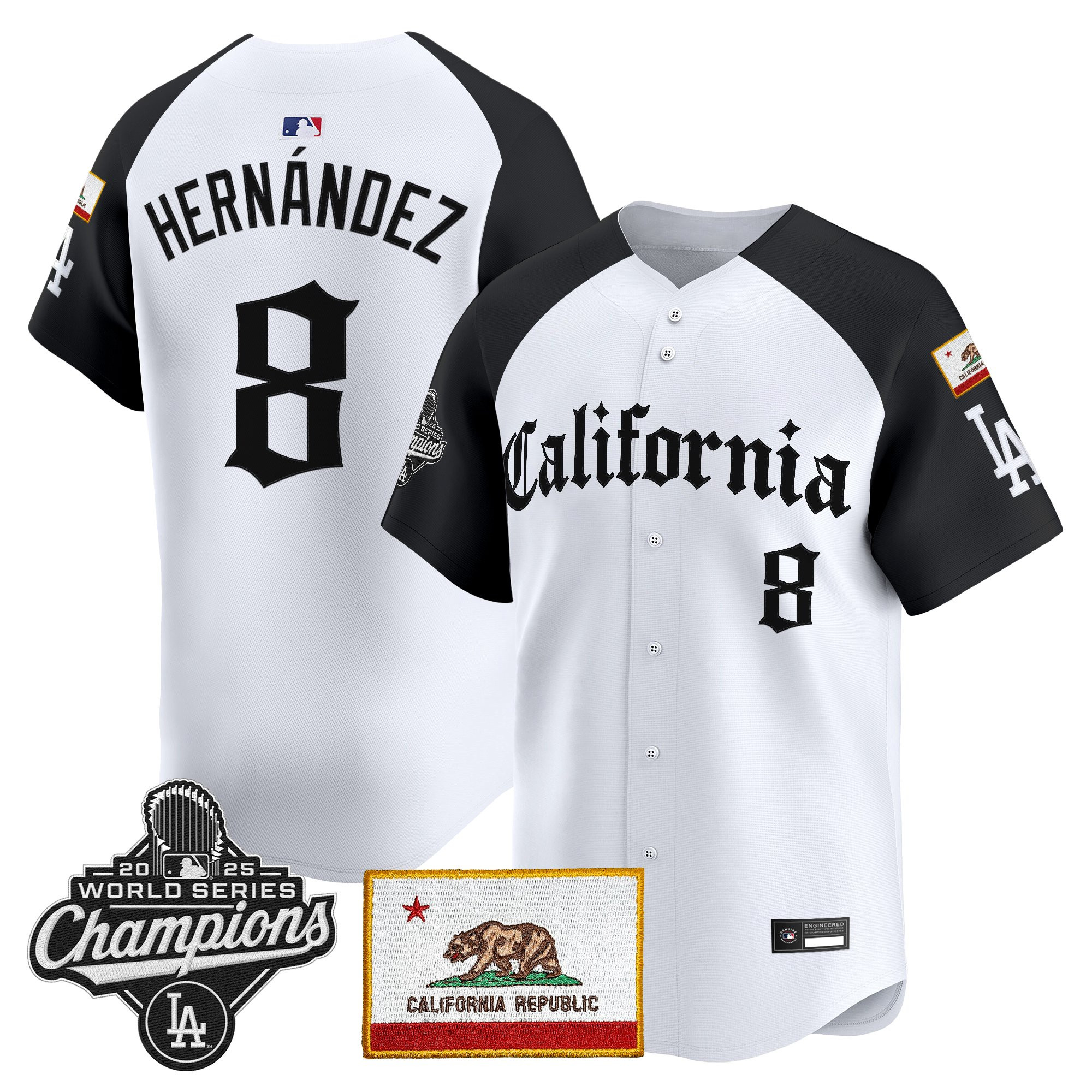 Men's Los Angeles Dodgers "California Gothic Edition" Vapor Premier Limited Jersey - All Stitched - Image 20