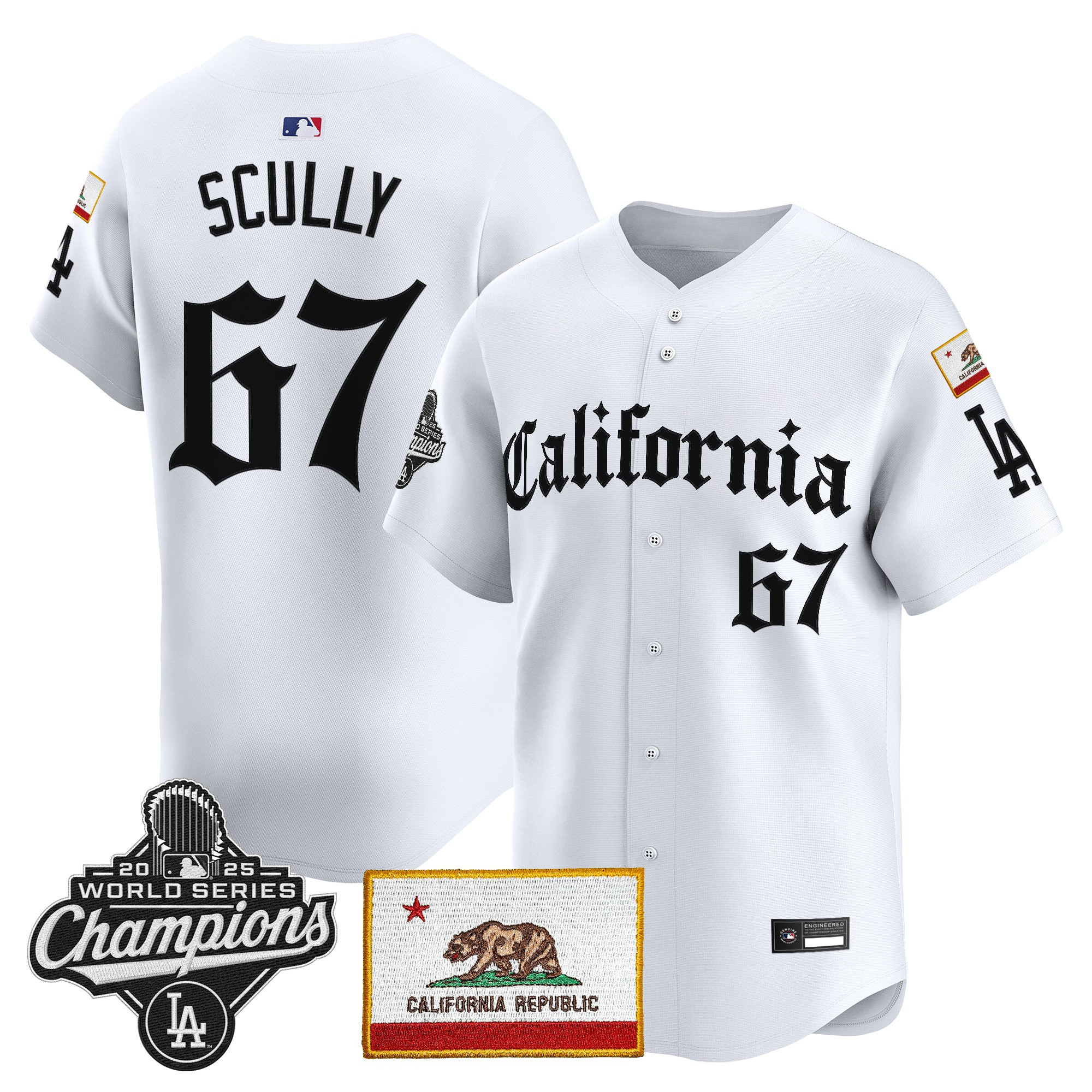 Men's Los Angeles Dodgers "California Gothic Edition" Vapor Premier Limited Jersey - All Stitched - Image 59