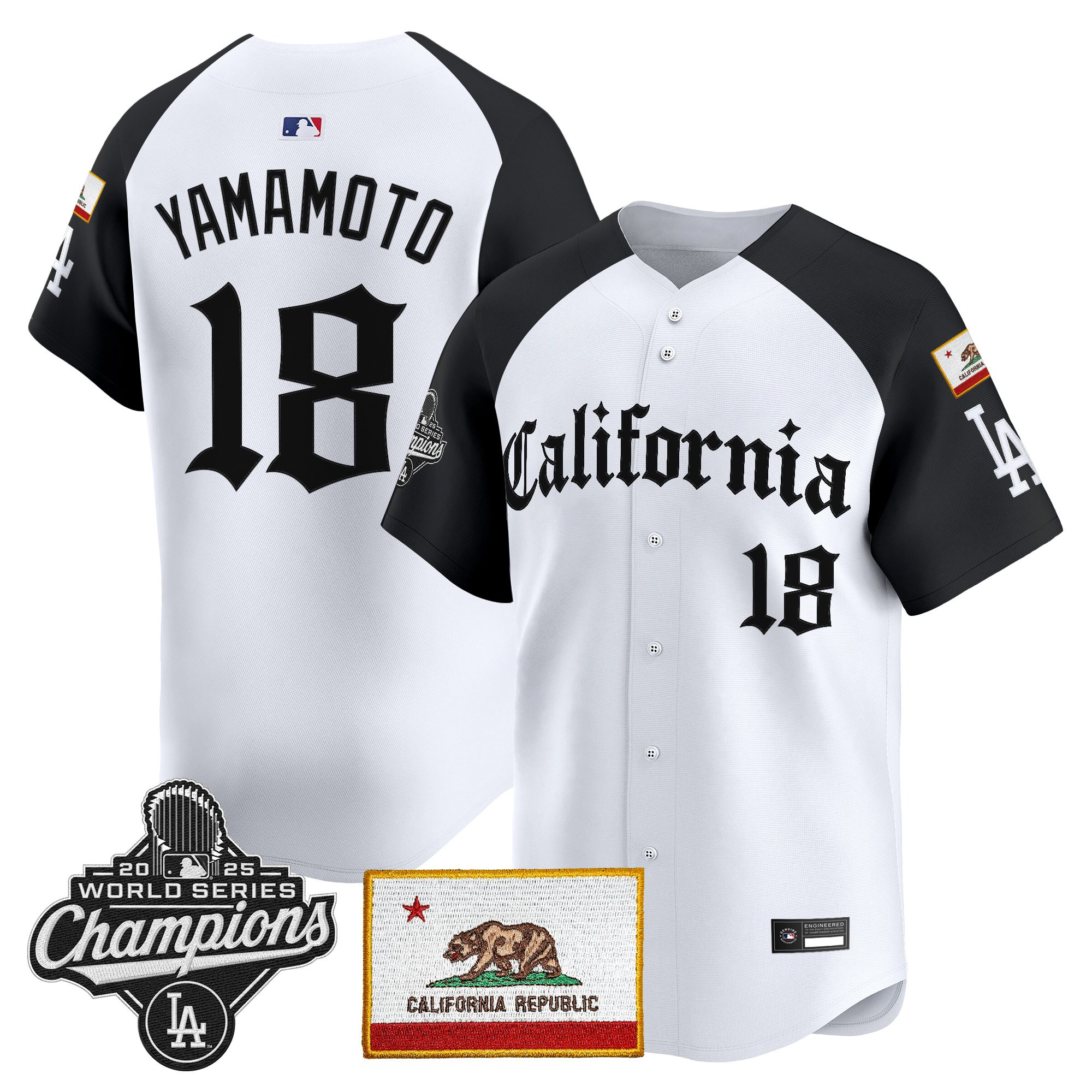 Men's Los Angeles Dodgers "California Gothic Edition" Vapor Premier Limited Jersey - All Stitched - Image 16