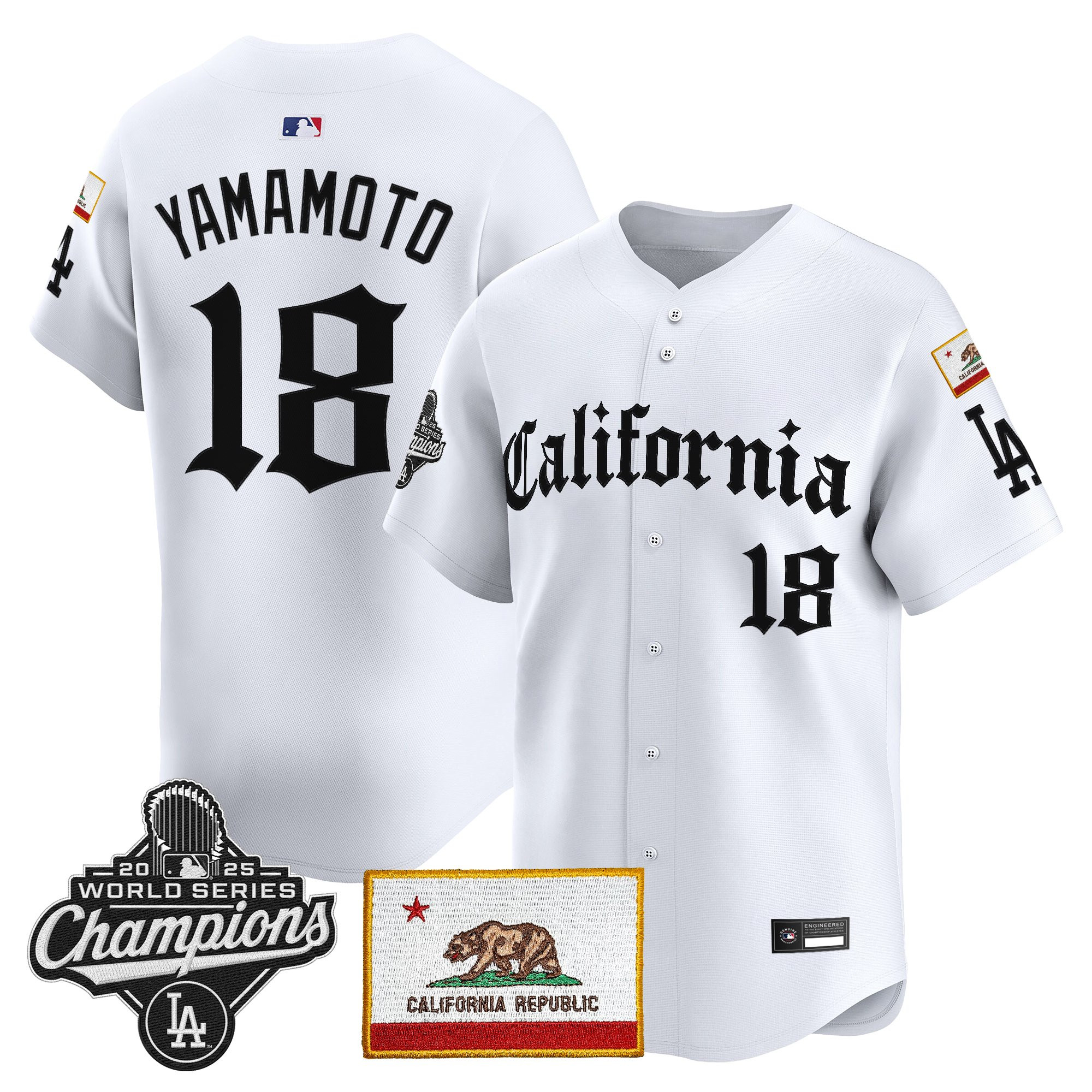 Men's Los Angeles Dodgers "California Gothic Edition" Vapor Premier Limited Jersey - All Stitched - Image 52