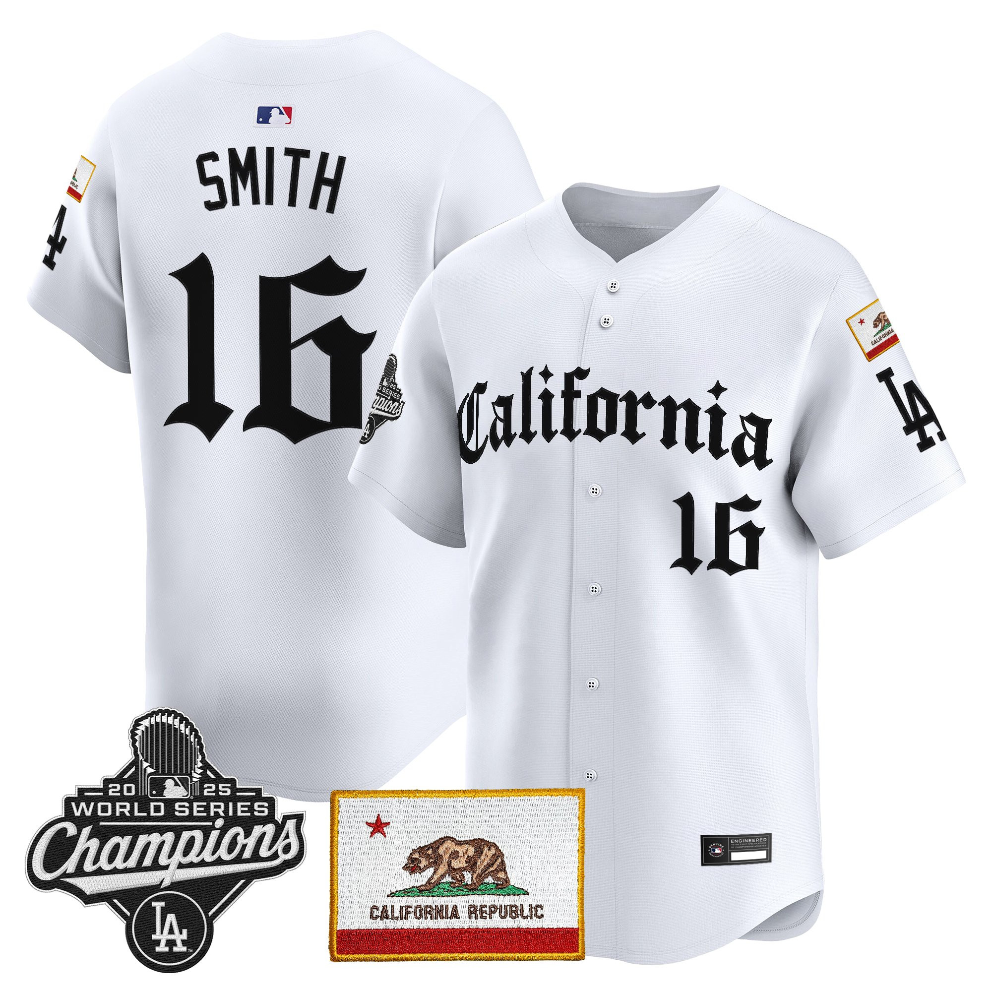 Men's Los Angeles Dodgers "California Gothic Edition" Vapor Premier Limited Jersey - All Stitched - Image 51