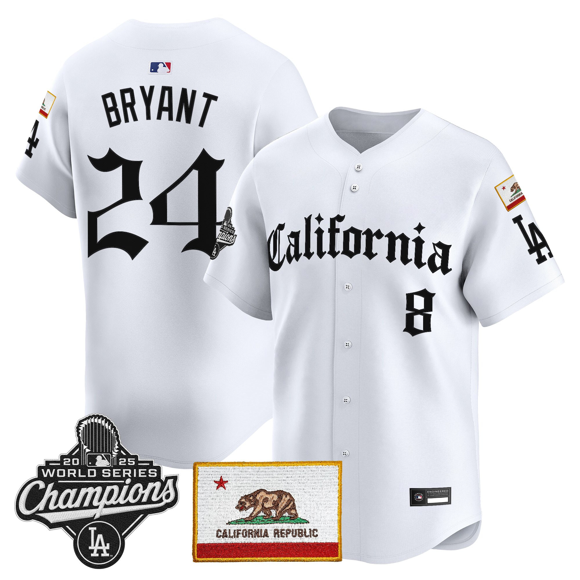 Men's Los Angeles Dodgers "California Gothic Edition" Vapor Premier Limited Jersey - All Stitched - Image 58