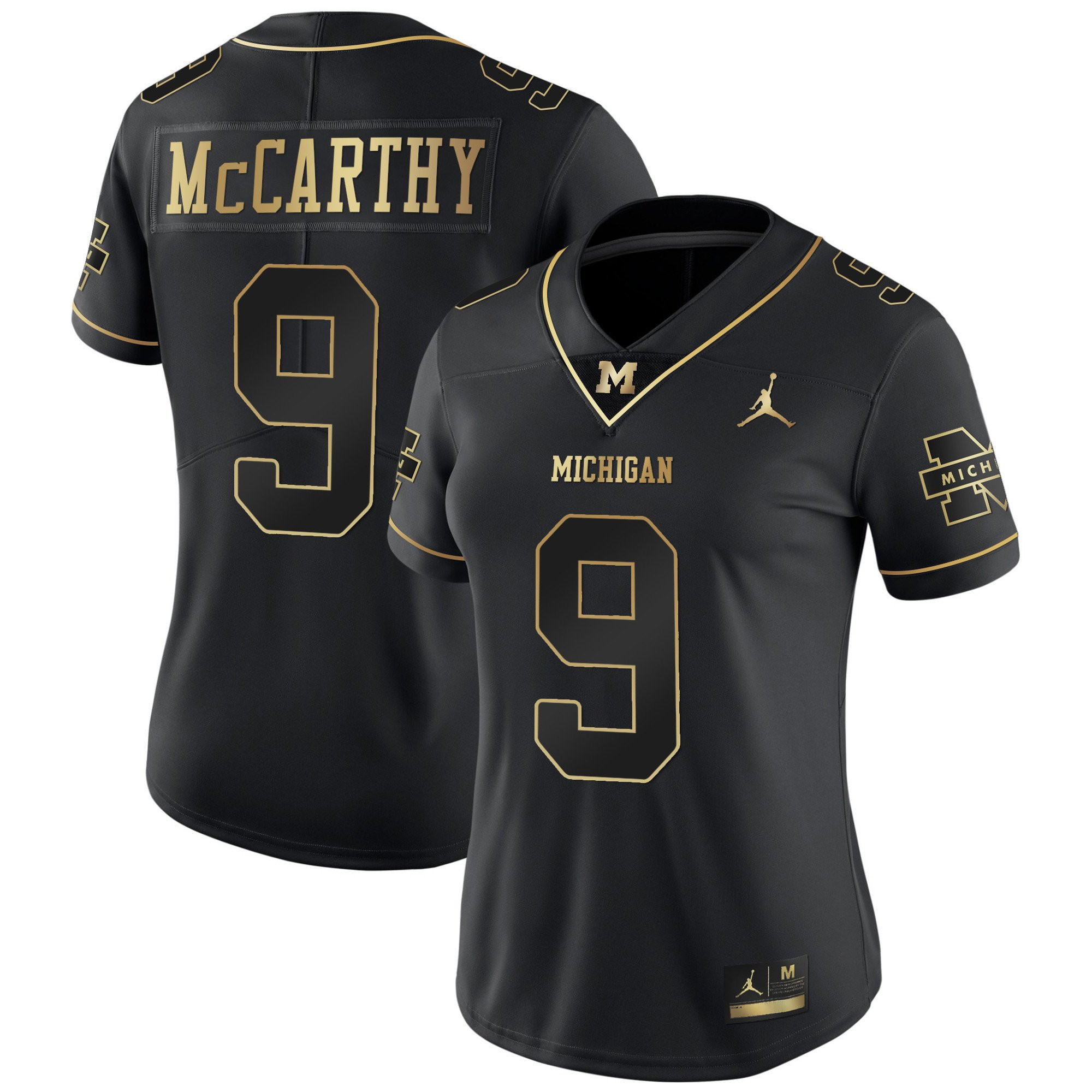 Women's Wolverines Gold & Split Vapor Jersey - All Stitched - Image 9