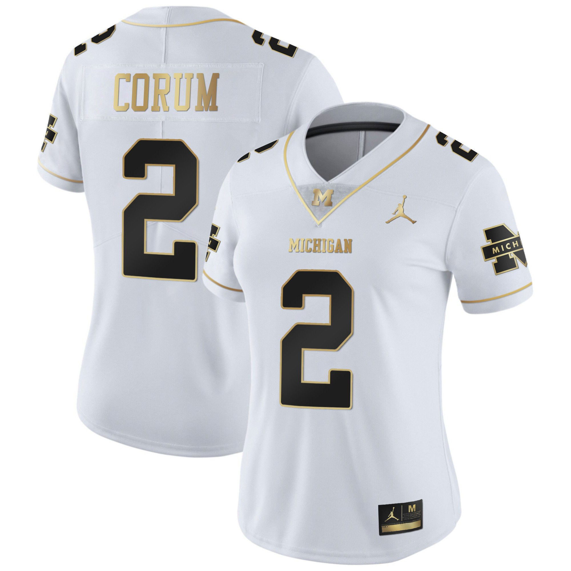 Women's Wolverines Gold & Split Vapor Jersey - All Stitched - Image 18