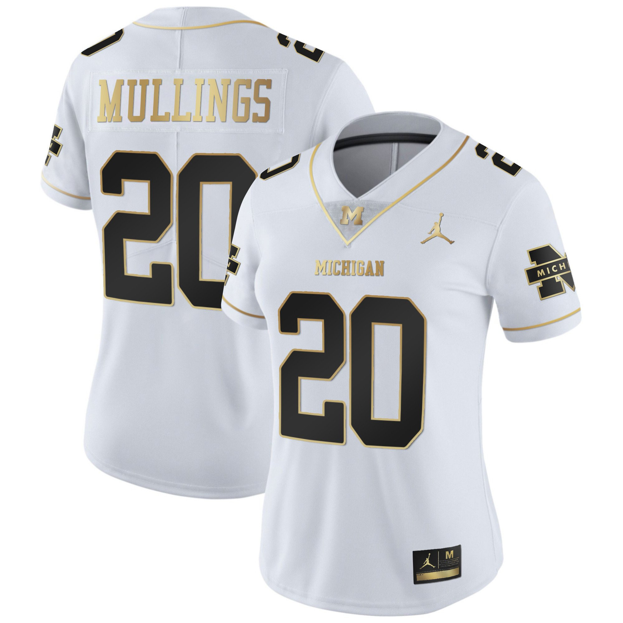 Women's Wolverines Gold & Split Vapor Jersey - All Stitched - Image 24