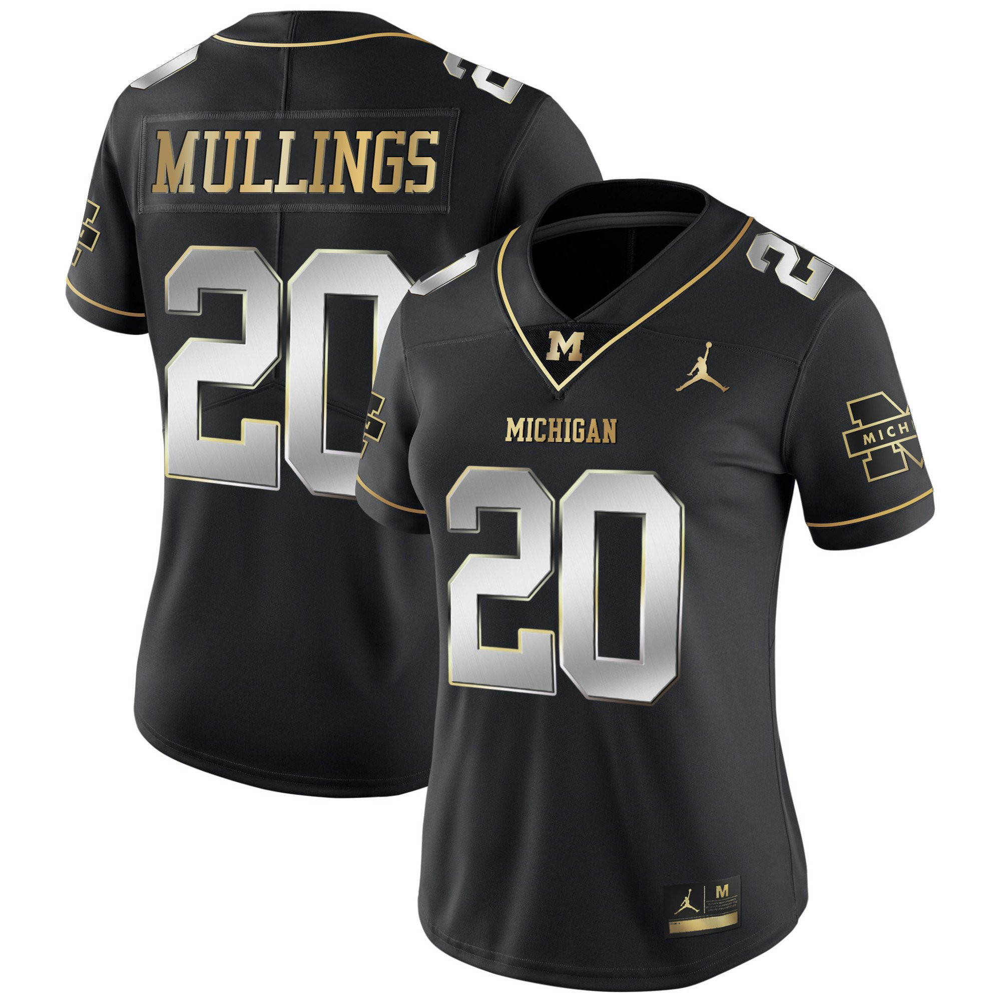 Women's Wolverines Gold & Split Vapor Jersey - All Stitched - Image 8