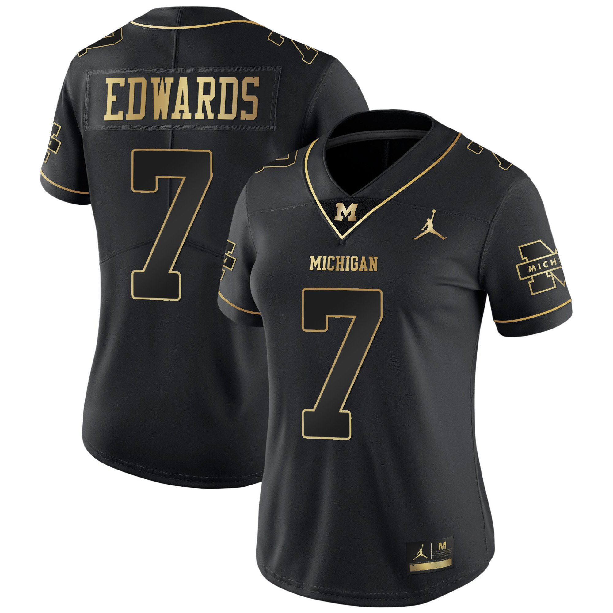 Women's Wolverines Gold & Split Vapor Jersey - All Stitched - Image 14