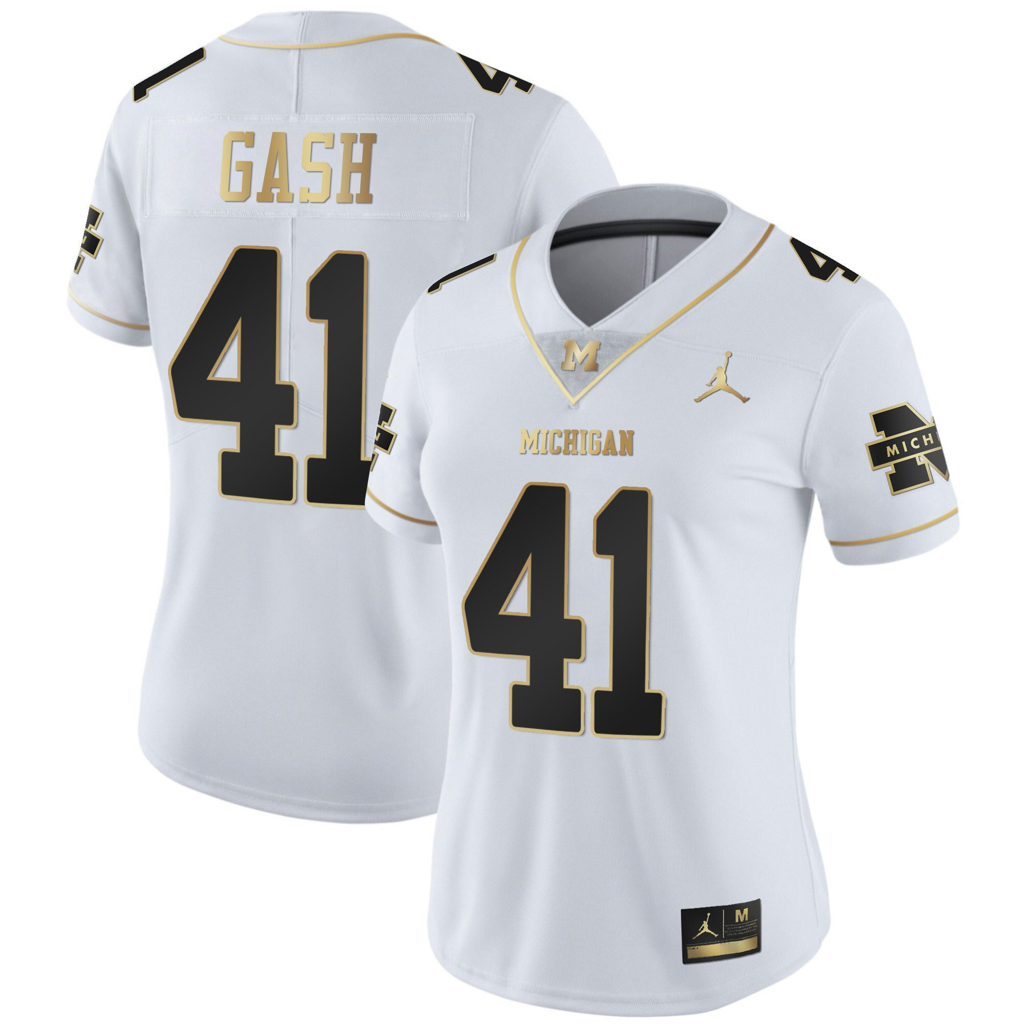 Women's Wolverines Gold & Split Vapor Jersey - All Stitched - Image 20