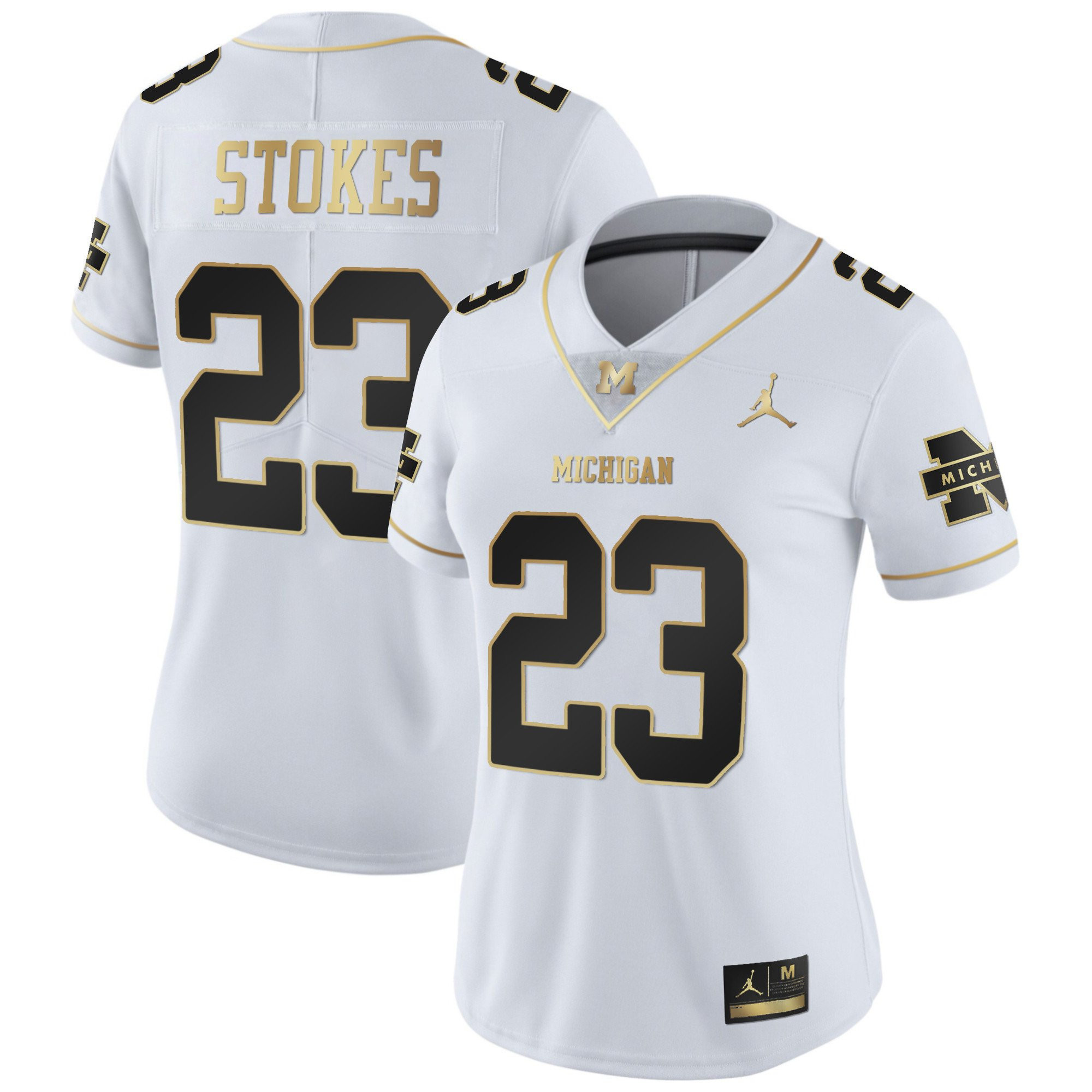 Women's Wolverines Gold & Split Vapor Jersey - All Stitched - Image 19