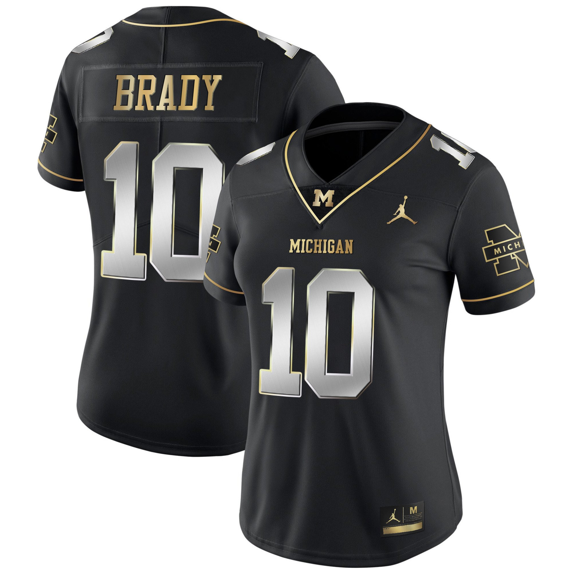 Women's Wolverines Gold & Split Vapor Jersey - All Stitched - Image 5