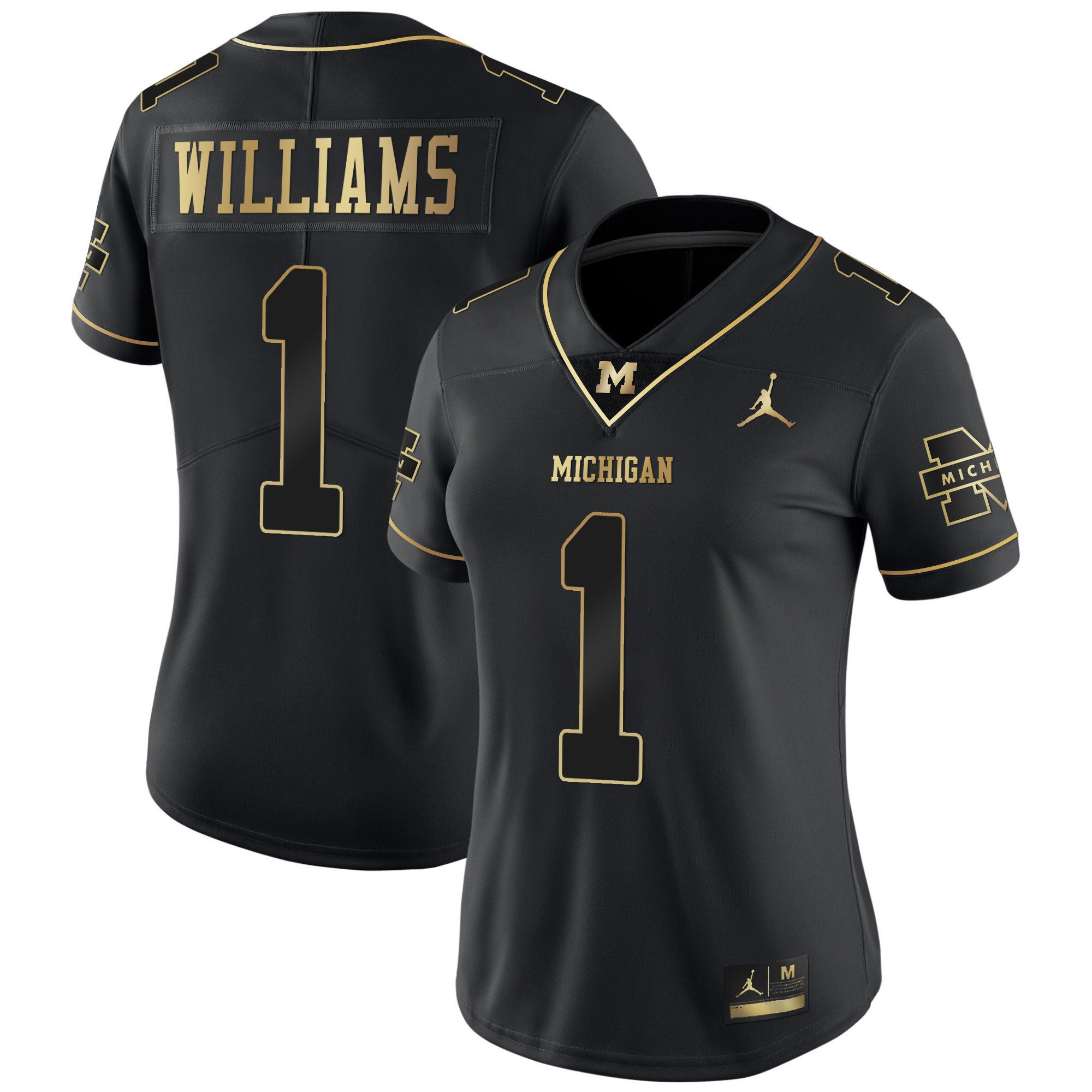 Women's Wolverines Gold & Split Vapor Jersey - All Stitched - Image 15