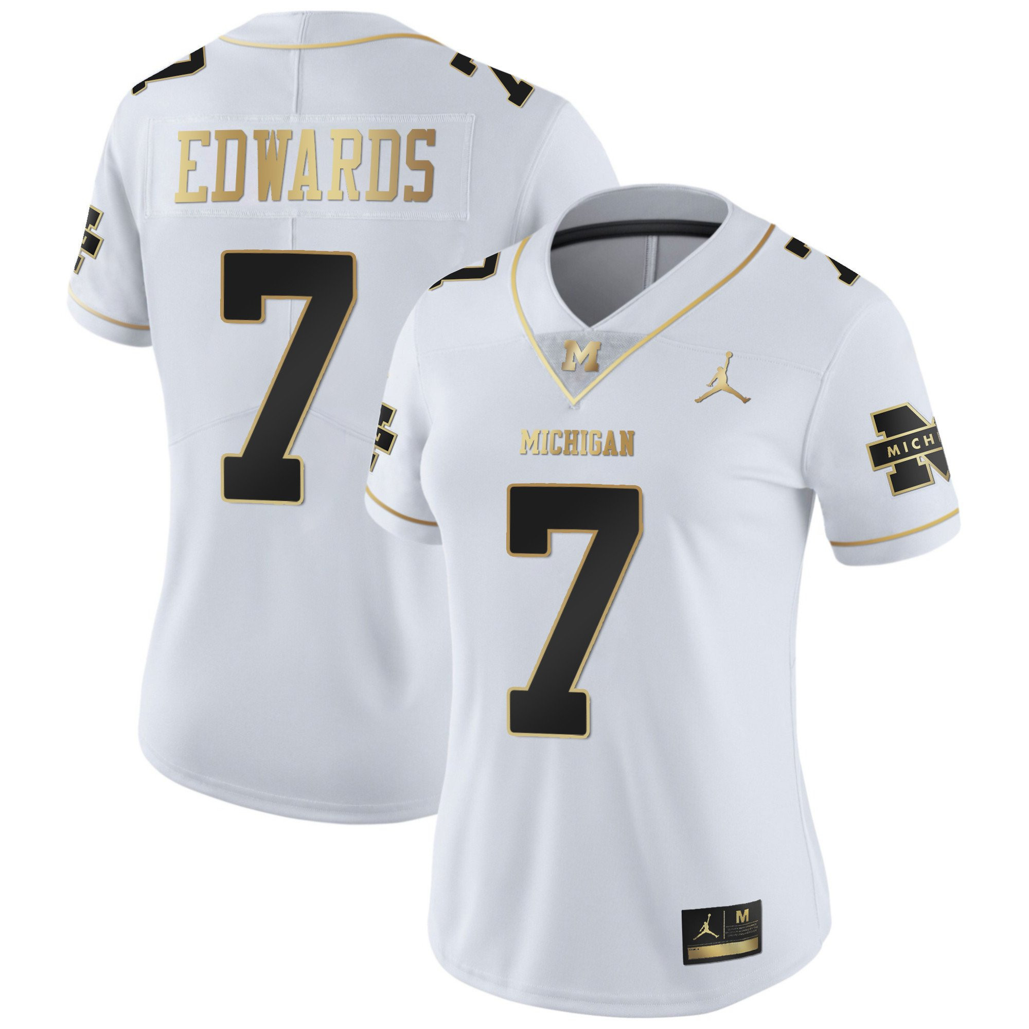Women's Wolverines Gold & Split Vapor Jersey - All Stitched - Image 22