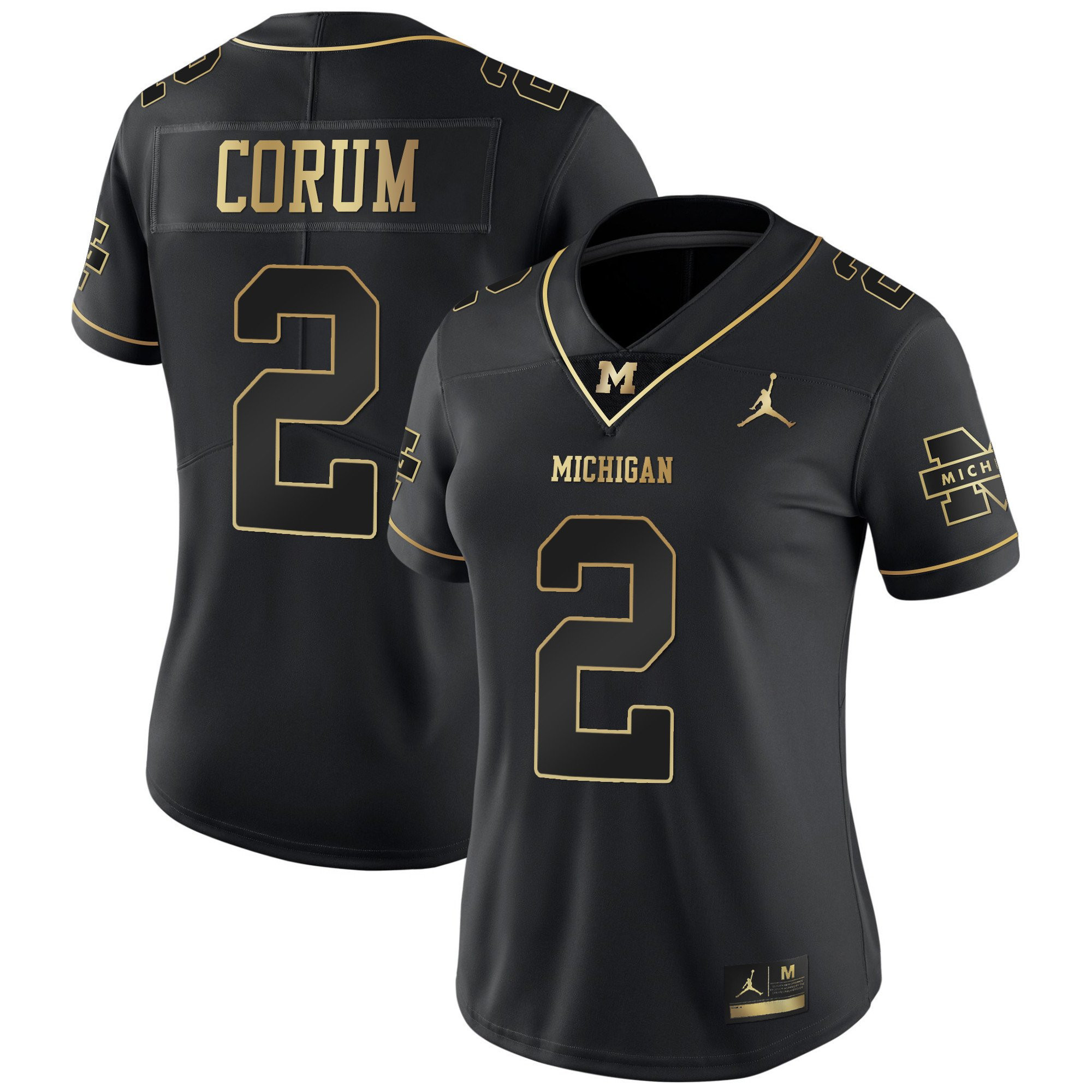 Women's Wolverines Gold & Split Vapor Jersey - All Stitched - Image 10