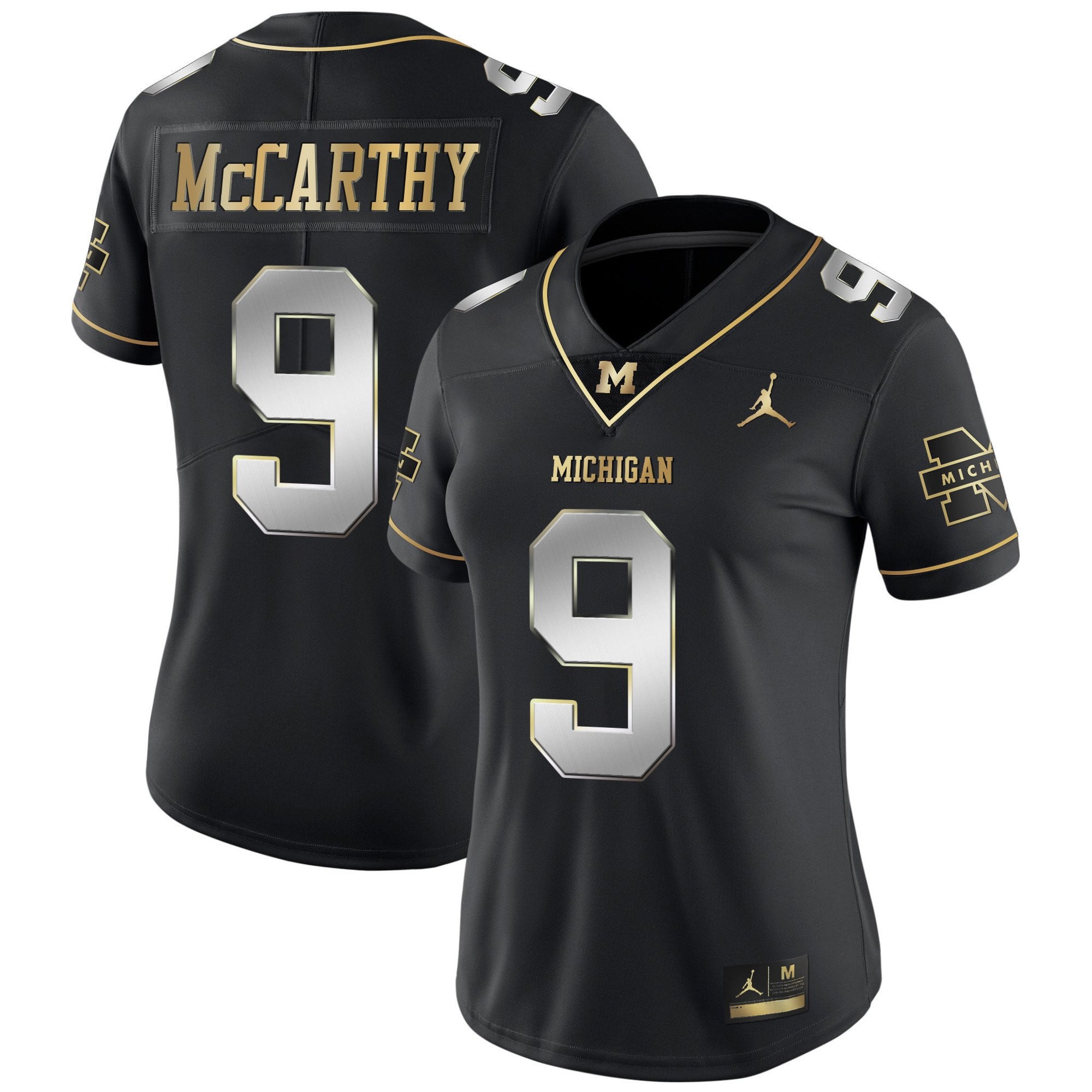Women's Wolverines Gold & Split Vapor Jersey - All Stitched