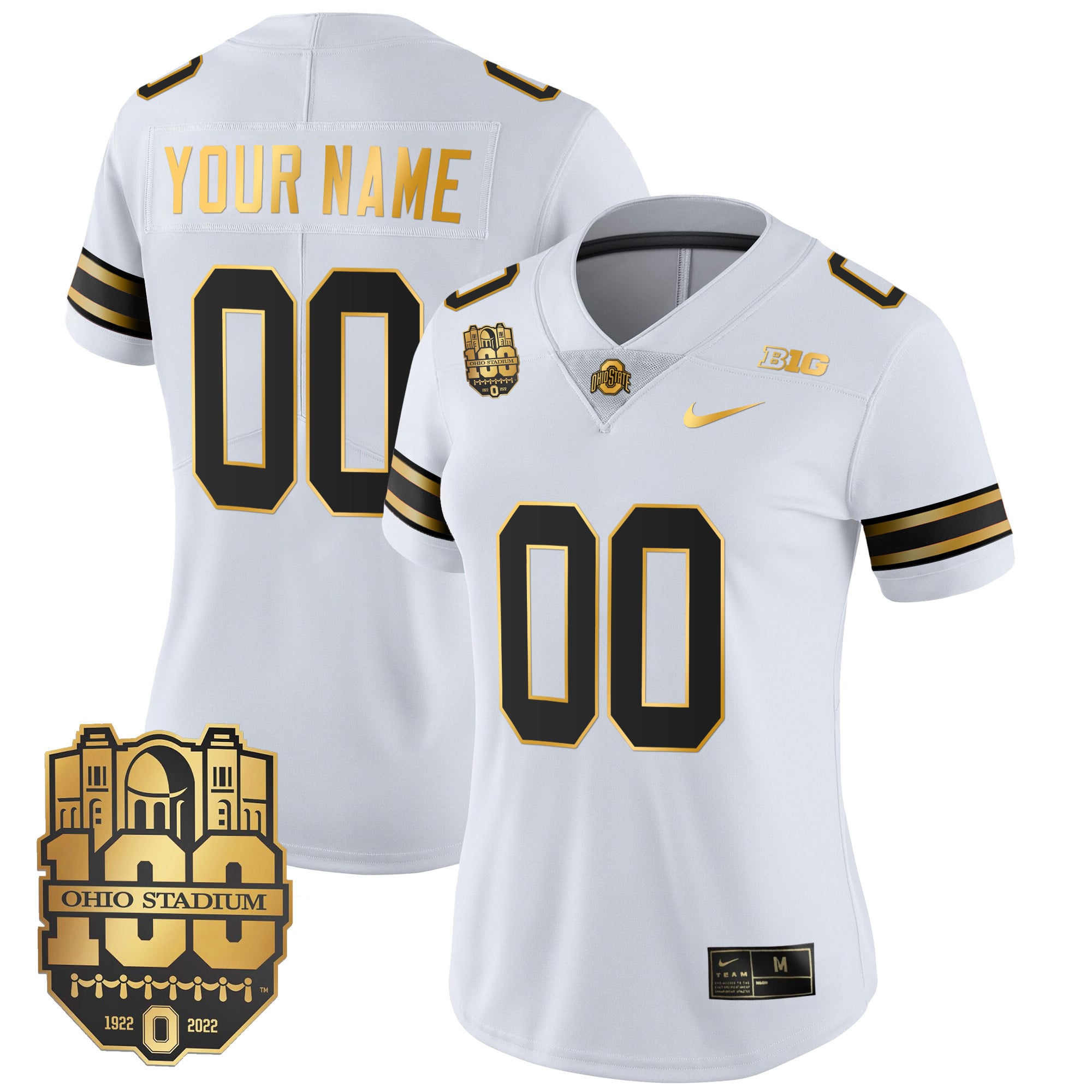 Ohio State Buckeyes Gold Custom Jersey - All Stitched - Image 6