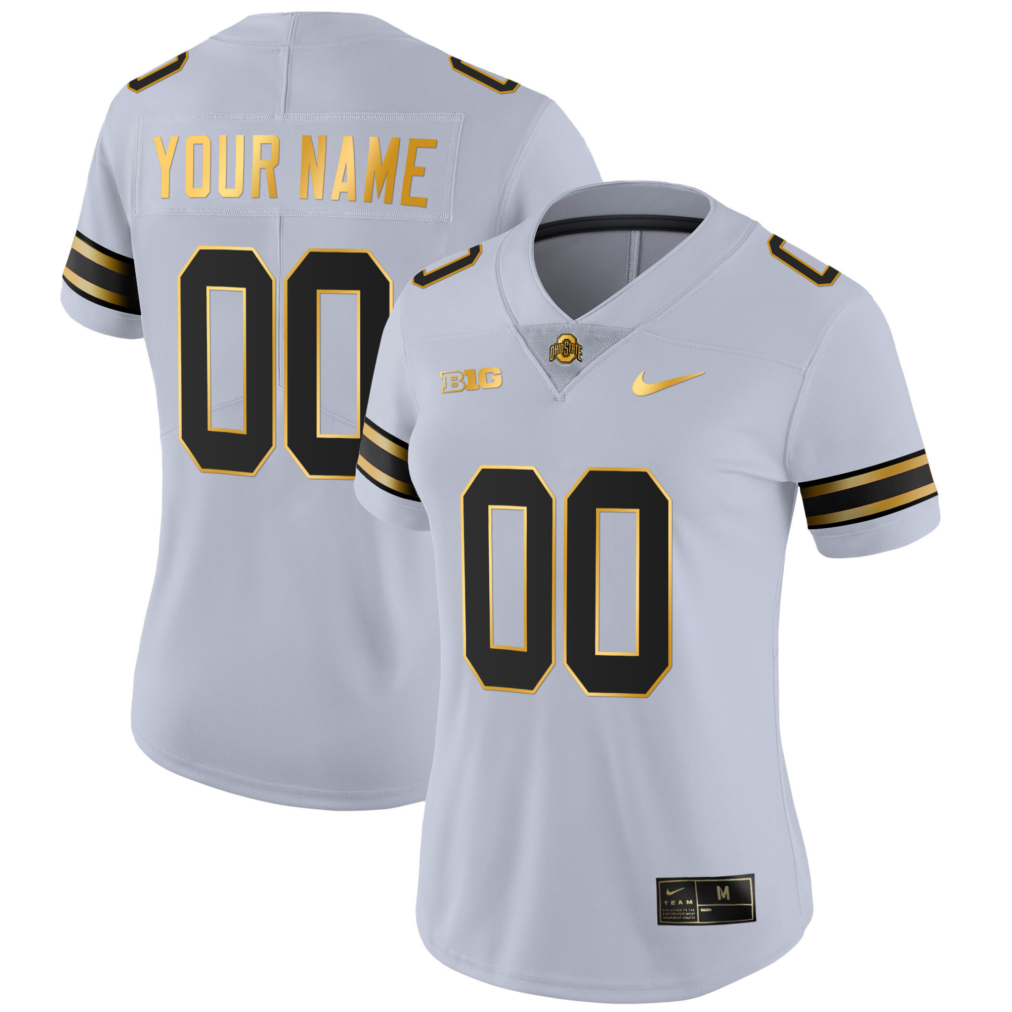 Ohio State Buckeyes Gold Custom Jersey - All Stitched - Image 5