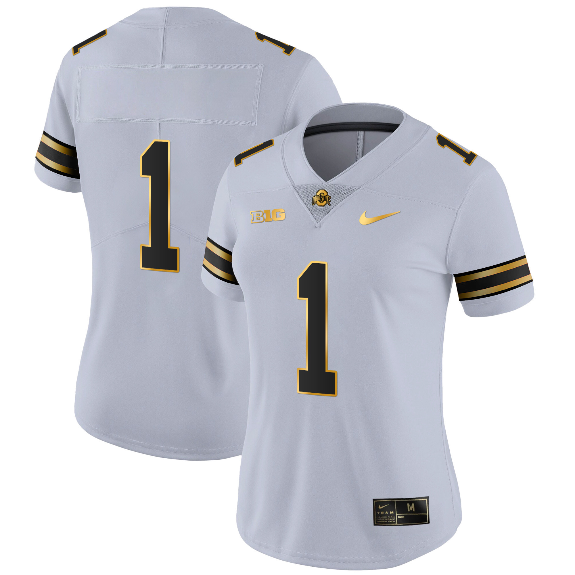 Women's Ohio State Buckeyes Gold Jersey - All Stitched - Image 7