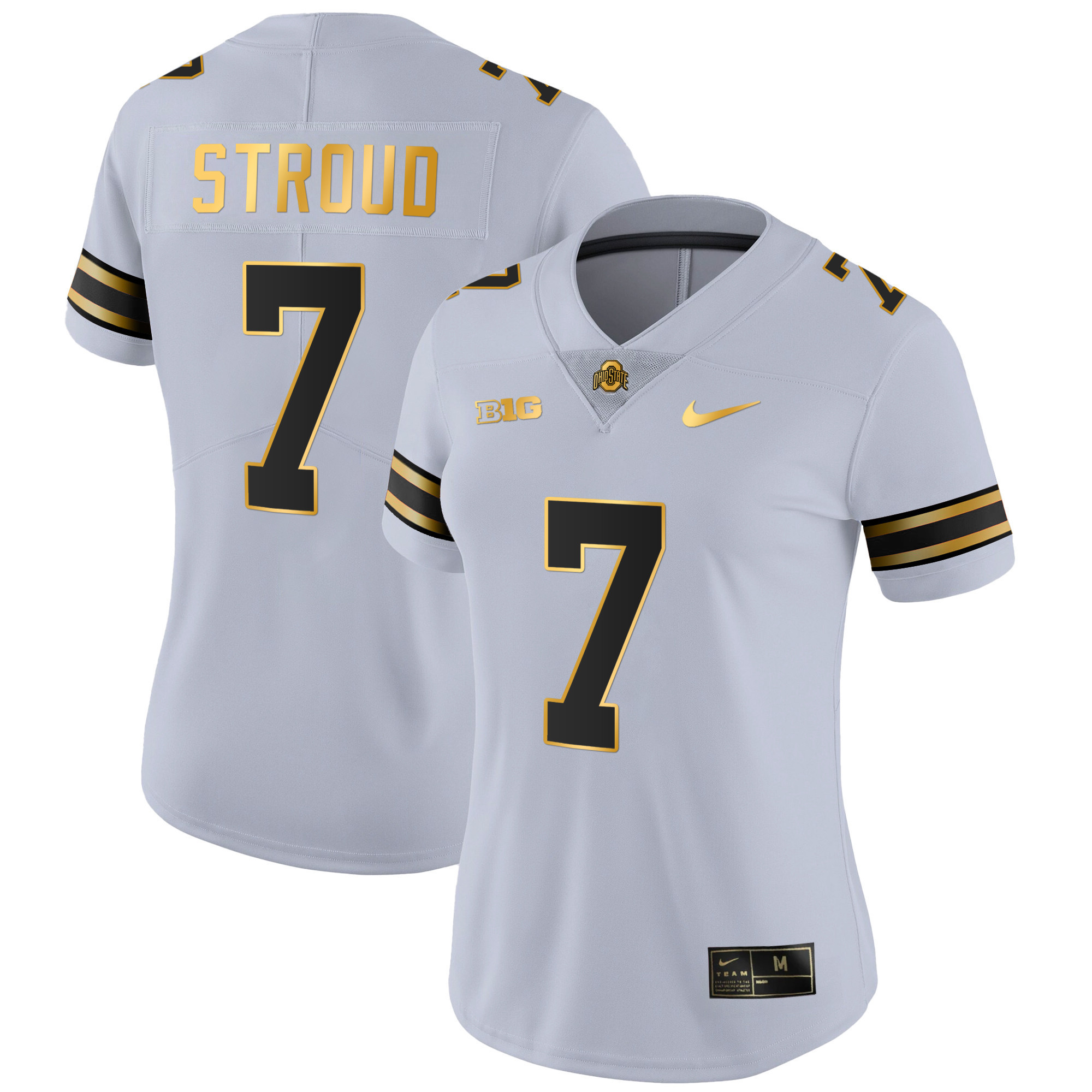 Women's Ohio State Buckeyes Gold Jersey - All Stitched - Image 6