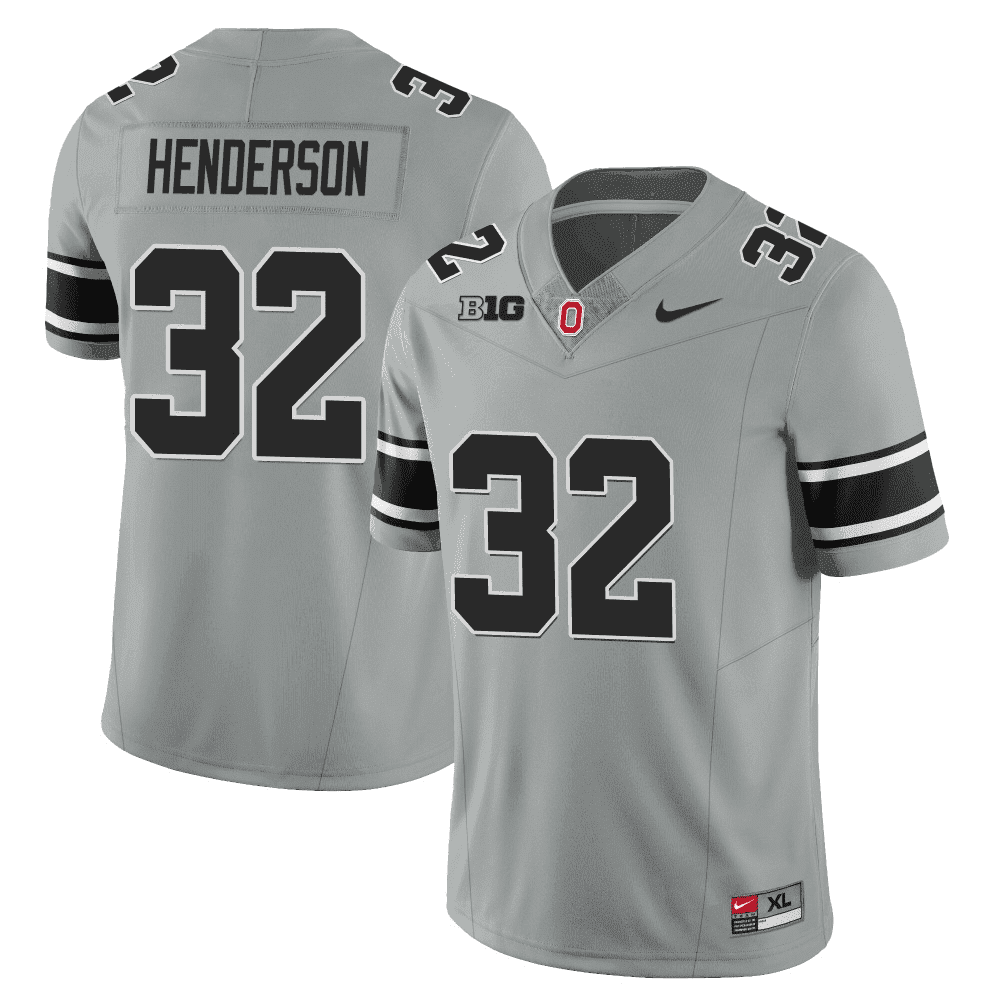 Ohio State Buckeyes 2023 Black Gray Jersey - Stitched - Image 3