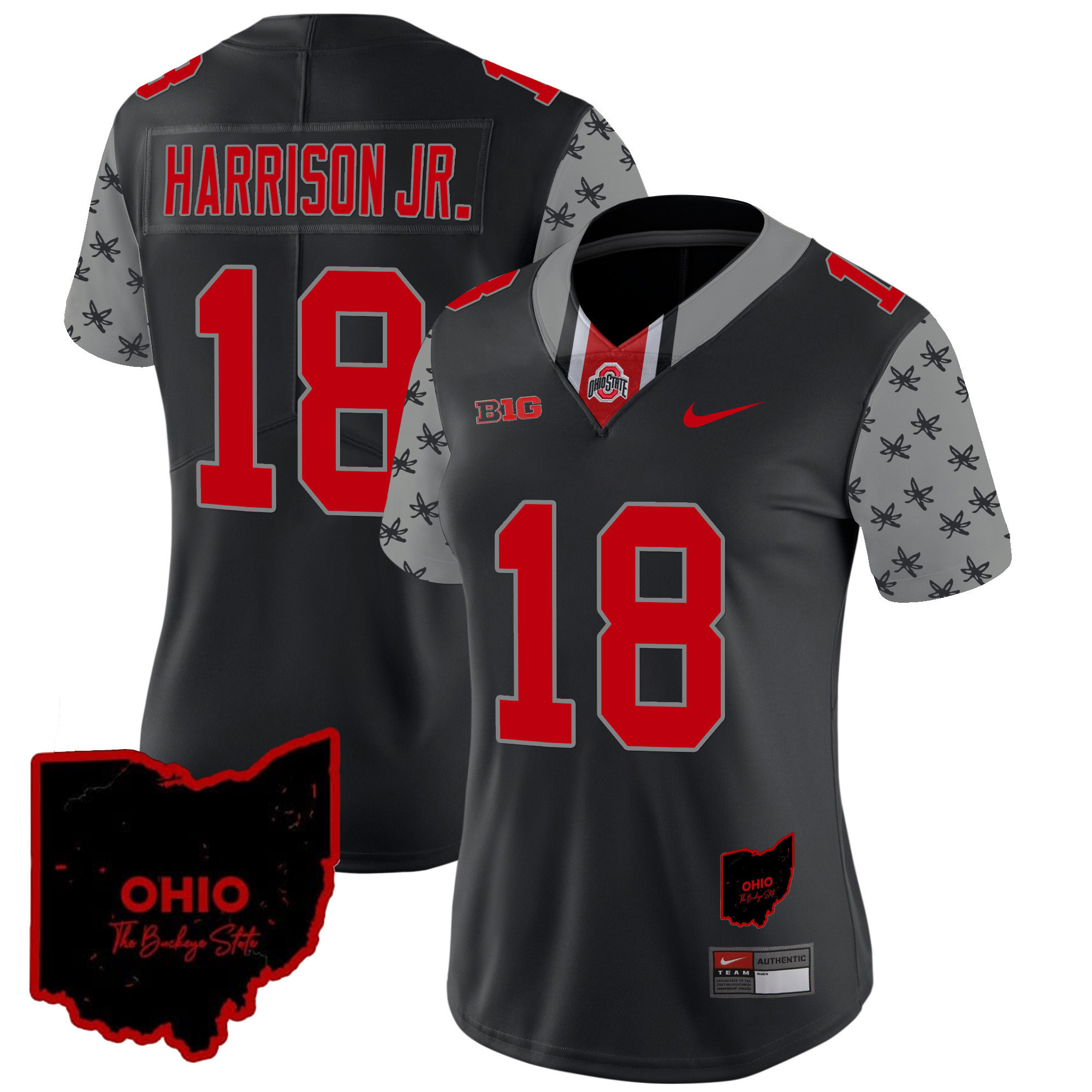 Women's Ohio State Buckeyes 2024 Gray Alternate Jersey - All Stitched