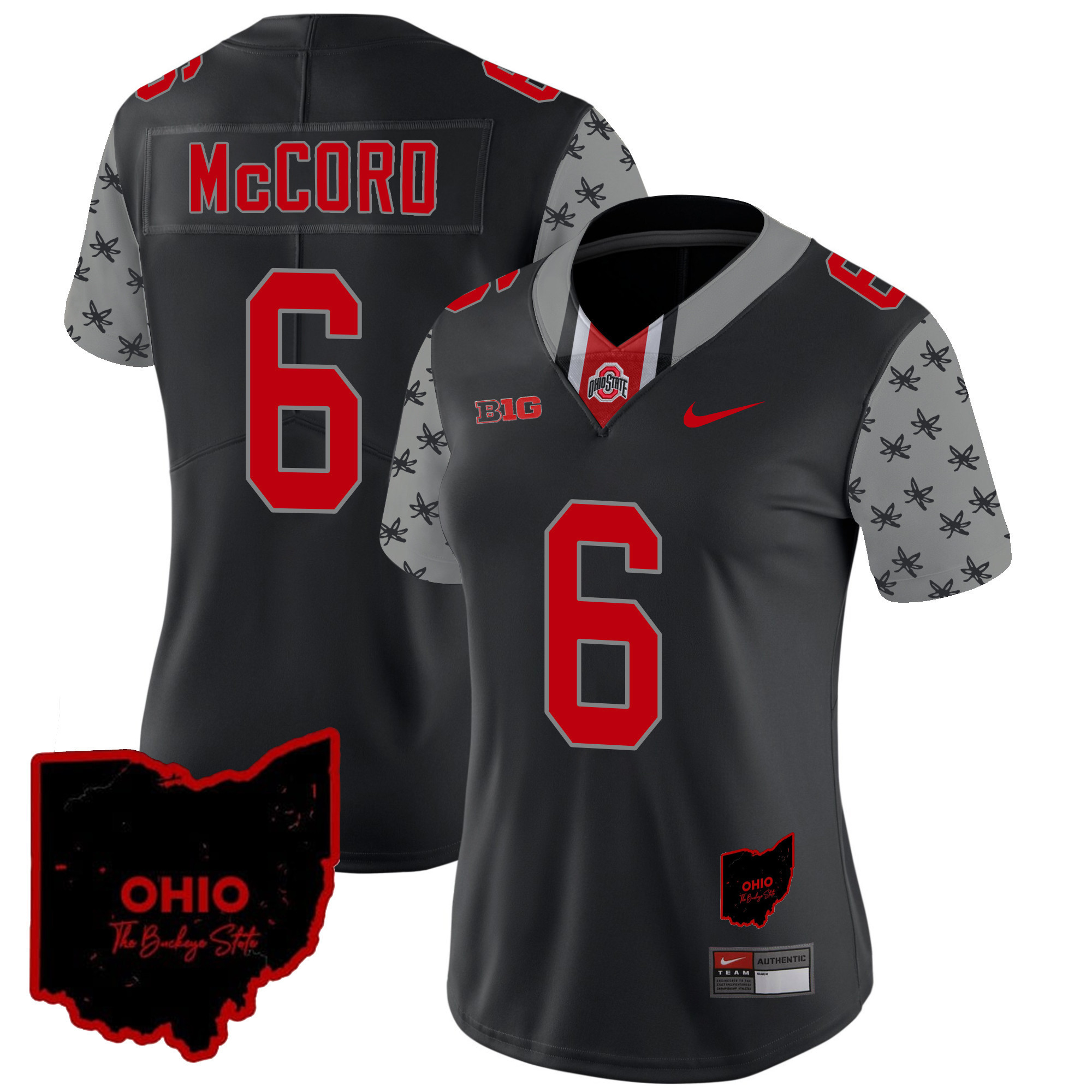 Women's Ohio State Buckeyes 2024 Gray Alternate Jersey - All Stitched - Image 5