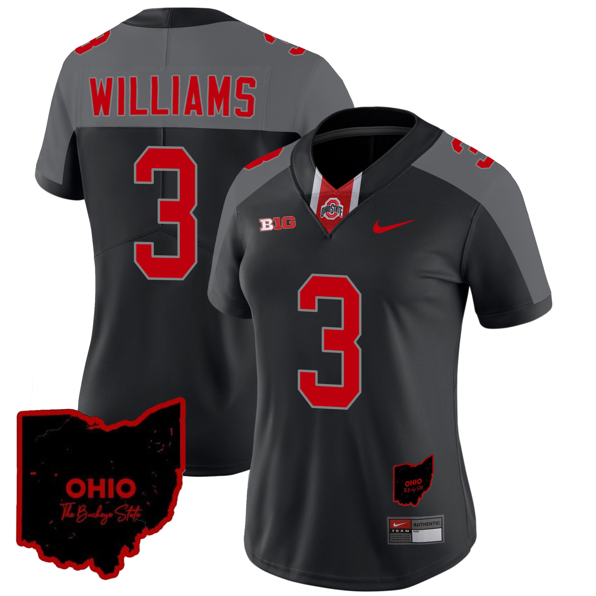 Women's Ohio State Buckeyes 2024 Gray Alternate Jersey - All Stitched - Image 24