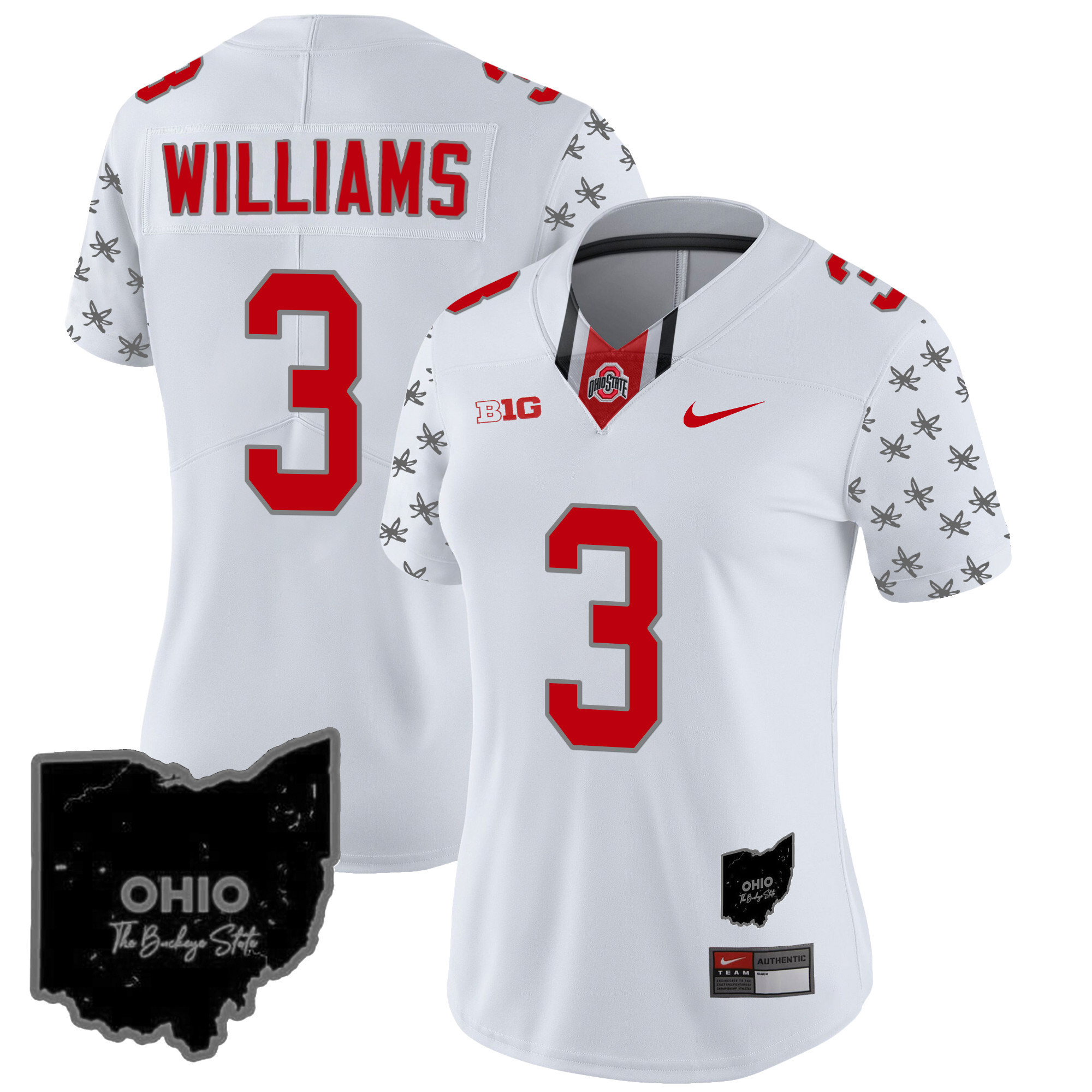 Women's Ohio State Buckeyes 2024 Gray Alternate Jersey - All Stitched - Image 36