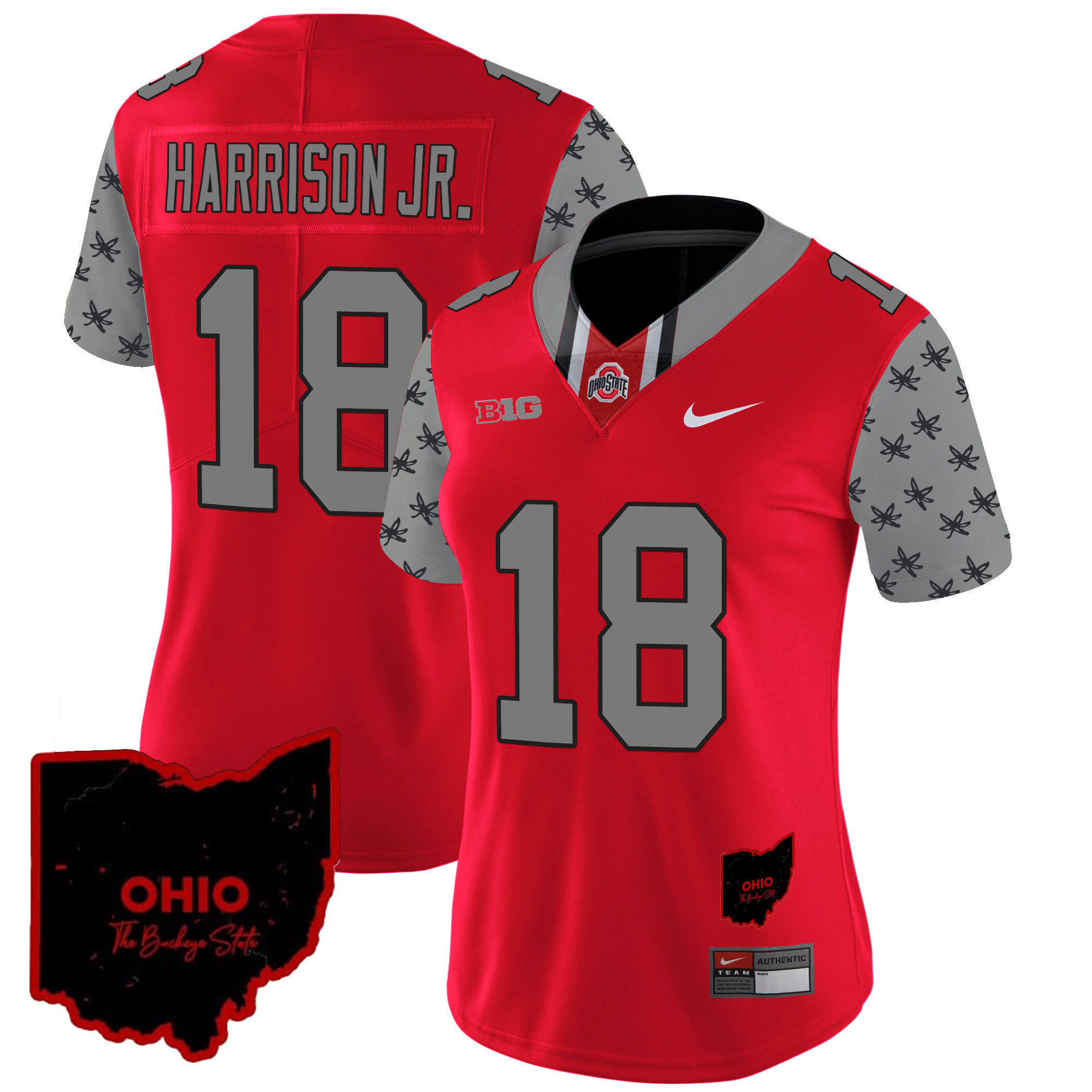Women's Ohio State Buckeyes 2024 Gray Alternate Jersey - All Stitched - Image 13