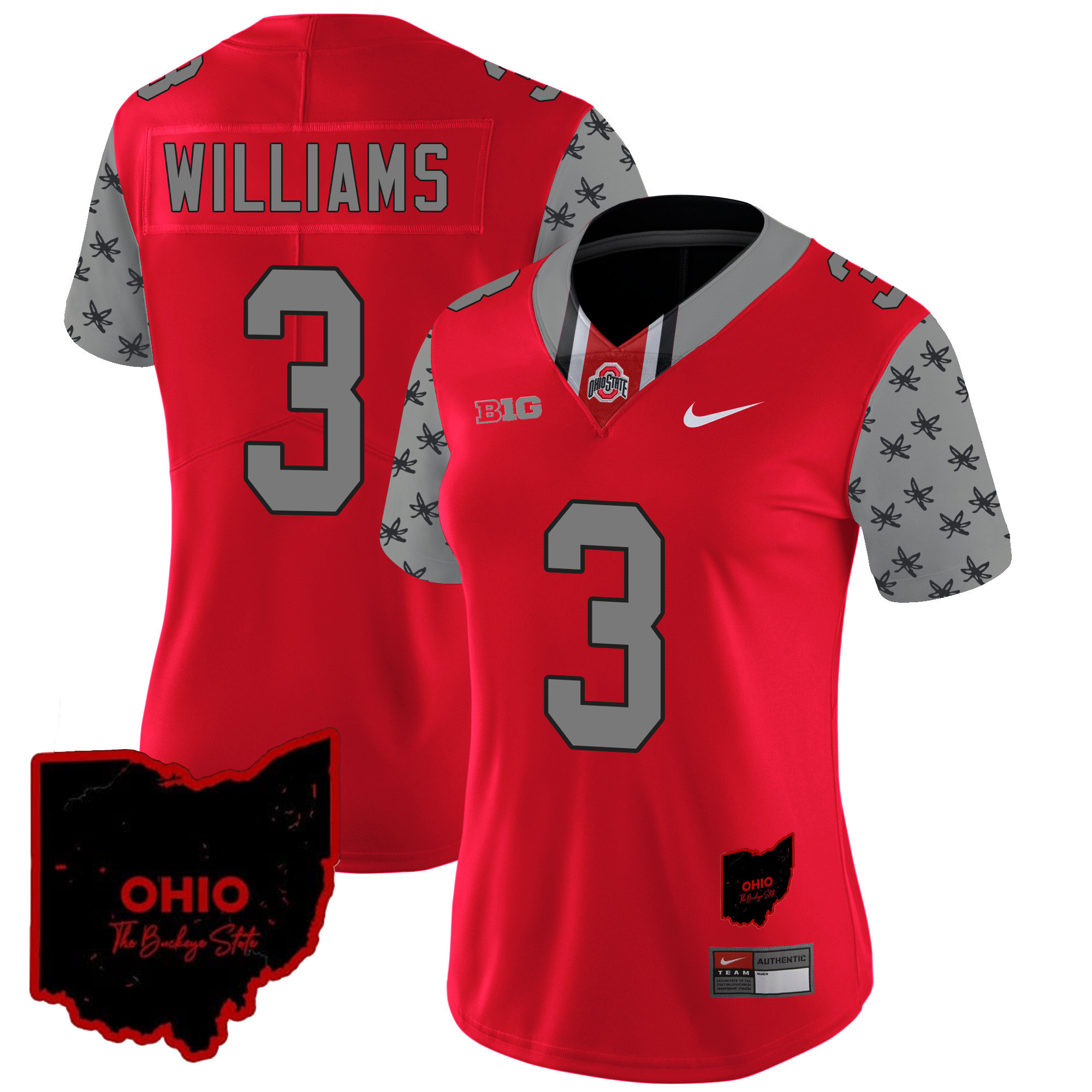 Women's Ohio State Buckeyes 2024 Gray Alternate Jersey - All Stitched - Image 18