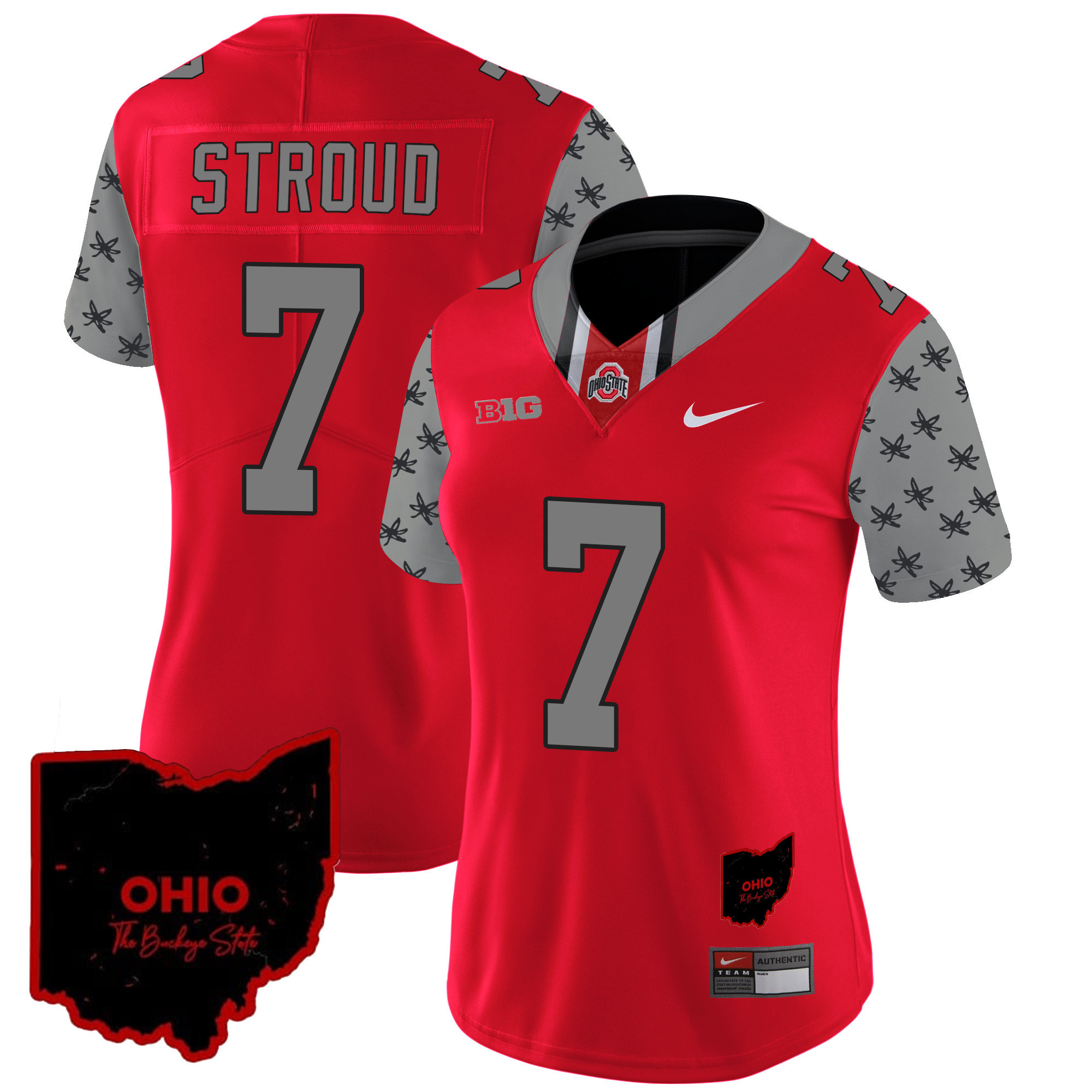 Women's Ohio State Buckeyes 2024 Gray Alternate Jersey - All Stitched - Image 14