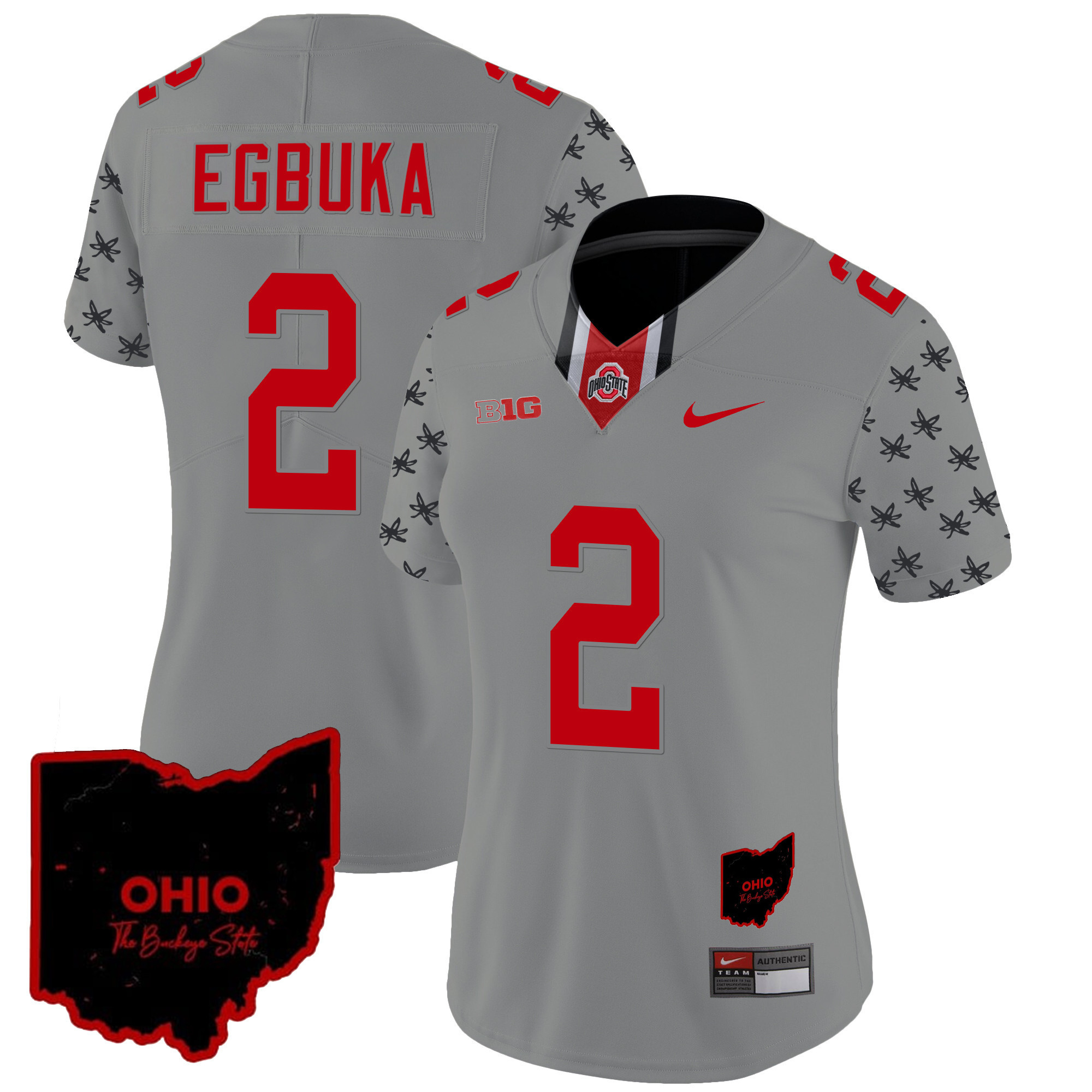 Women's Ohio State Buckeyes 2024 Gray Alternate Jersey - All Stitched - Image 10