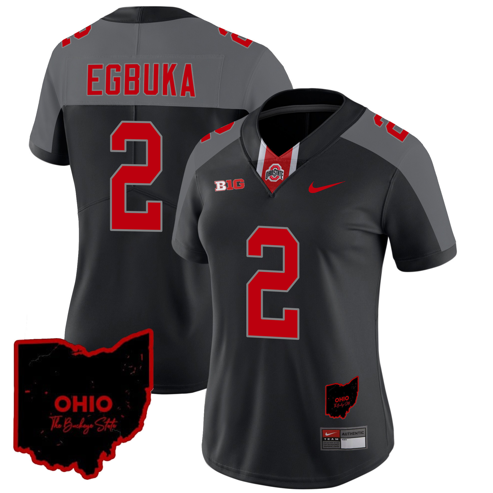 Women's Ohio State Buckeyes 2024 Gray Alternate Jersey - All Stitched - Image 22